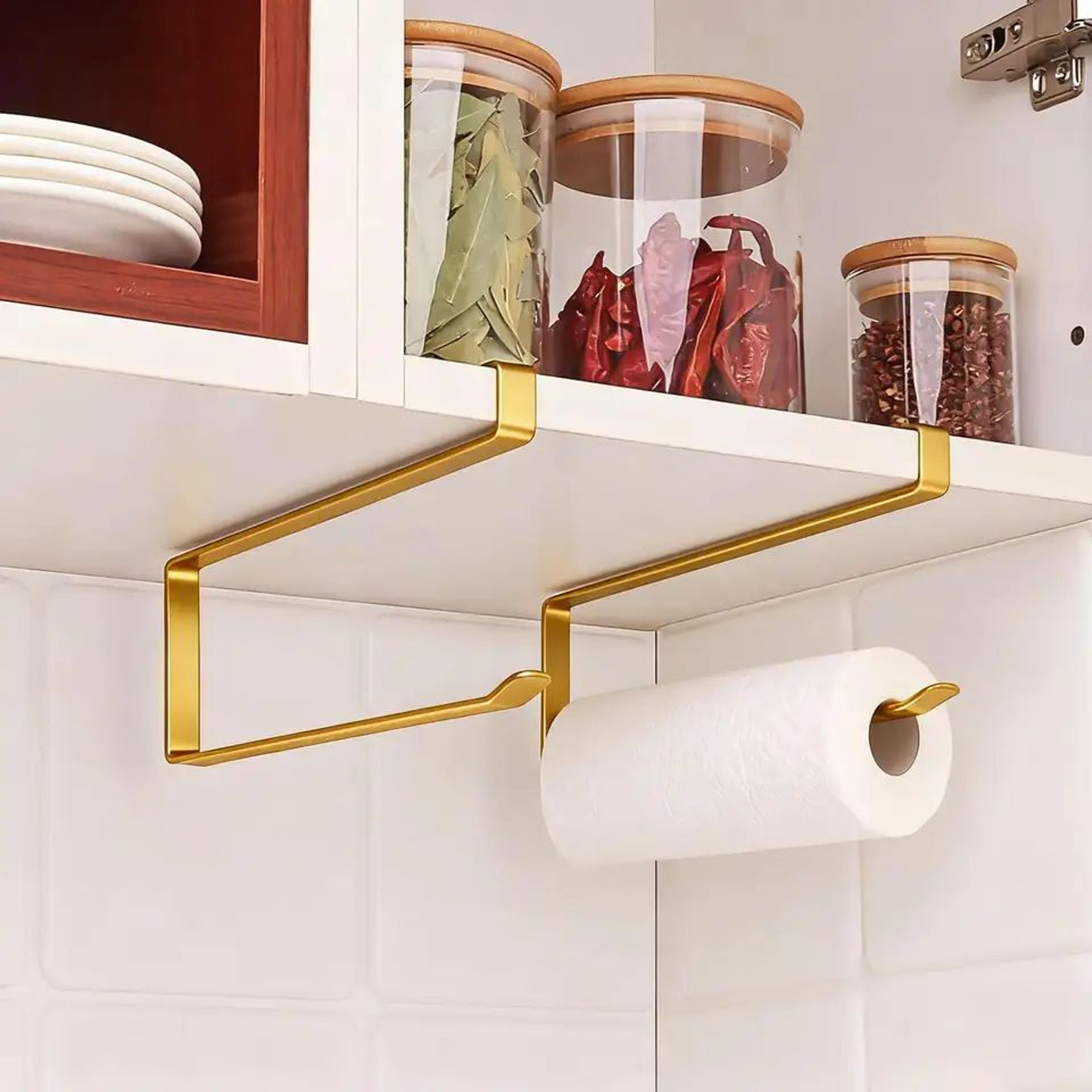 stainless steel wall mount paper towel holder – multi-functional kitchen storage rack & space-saving organizer