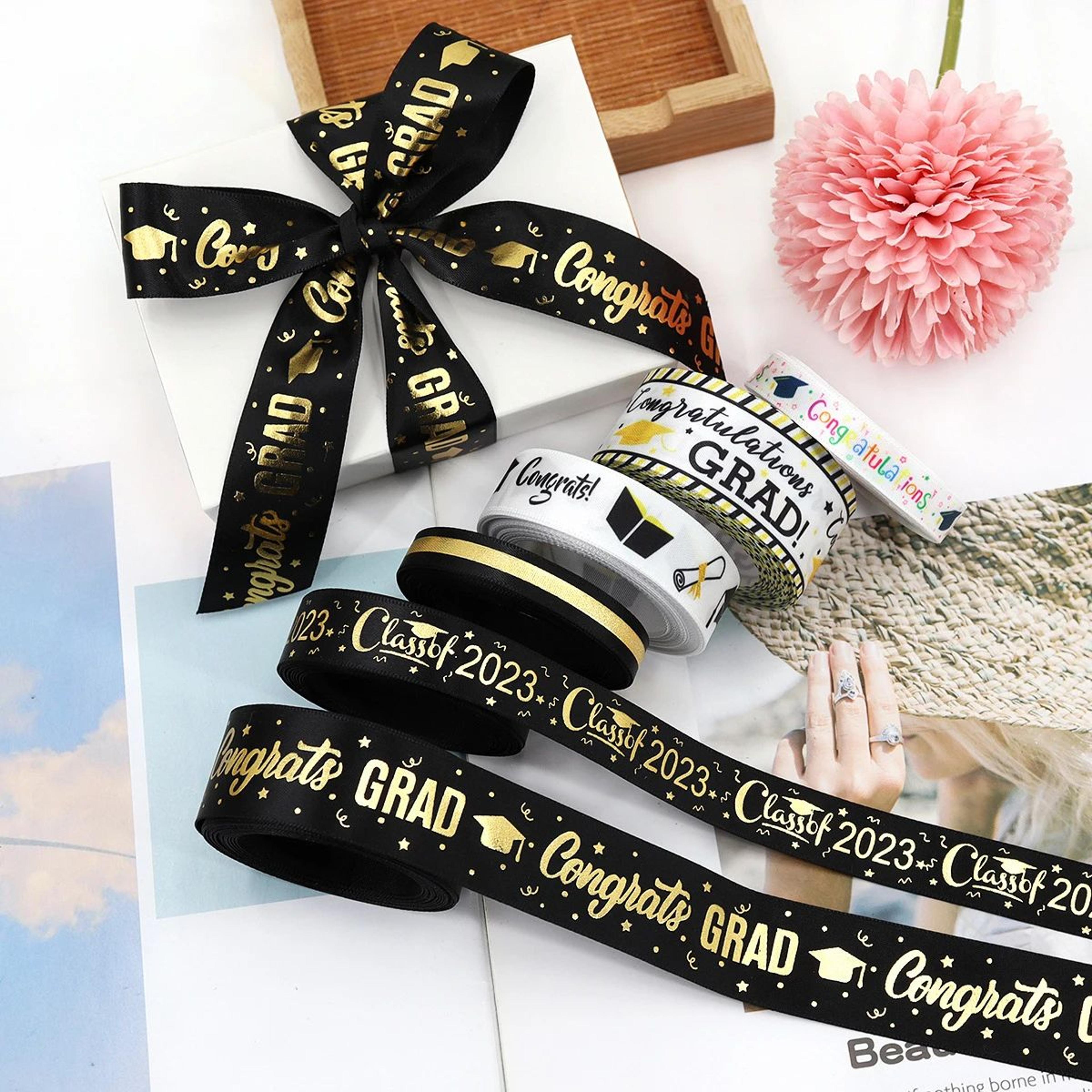 graduation gift packaging ribbon – polyester bouquet wrapping ribbon for graduation party & gift decoration