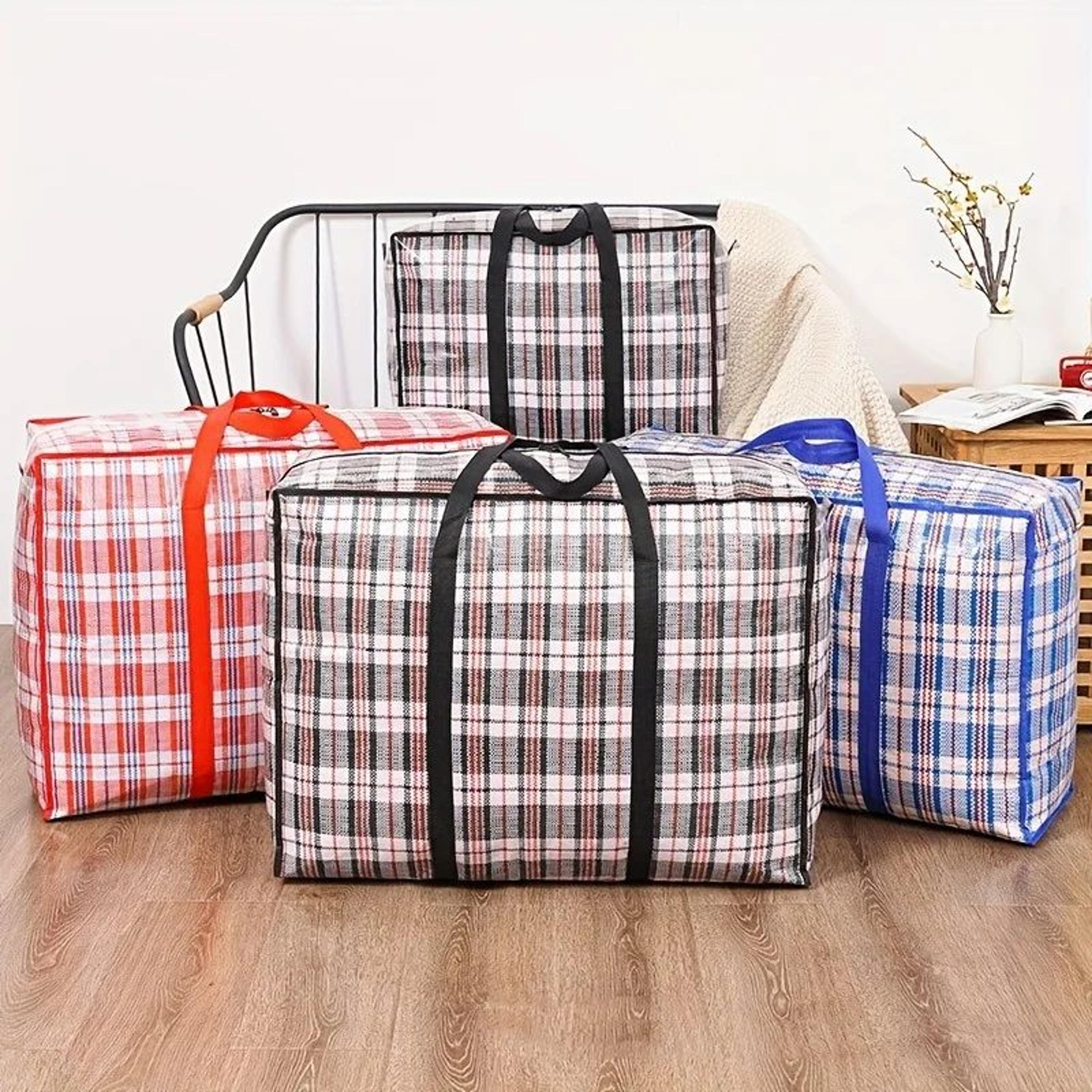waterproof large capacity clothes storage bag – portable quilt organizer & travel packing bag with reinforced handles