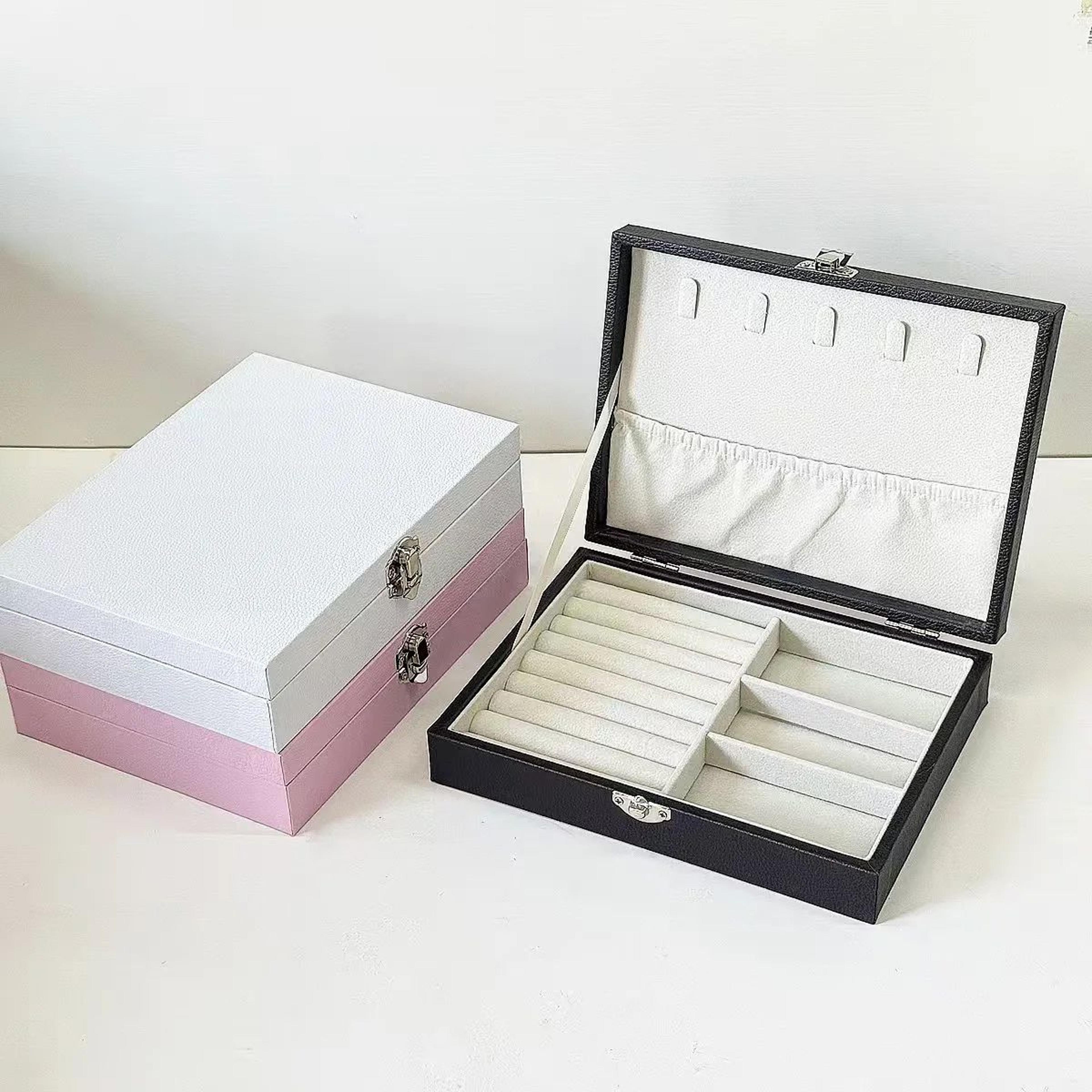 portable leather jewelry organizer box – travel storage case for necklaces, rings, earrings & accessories