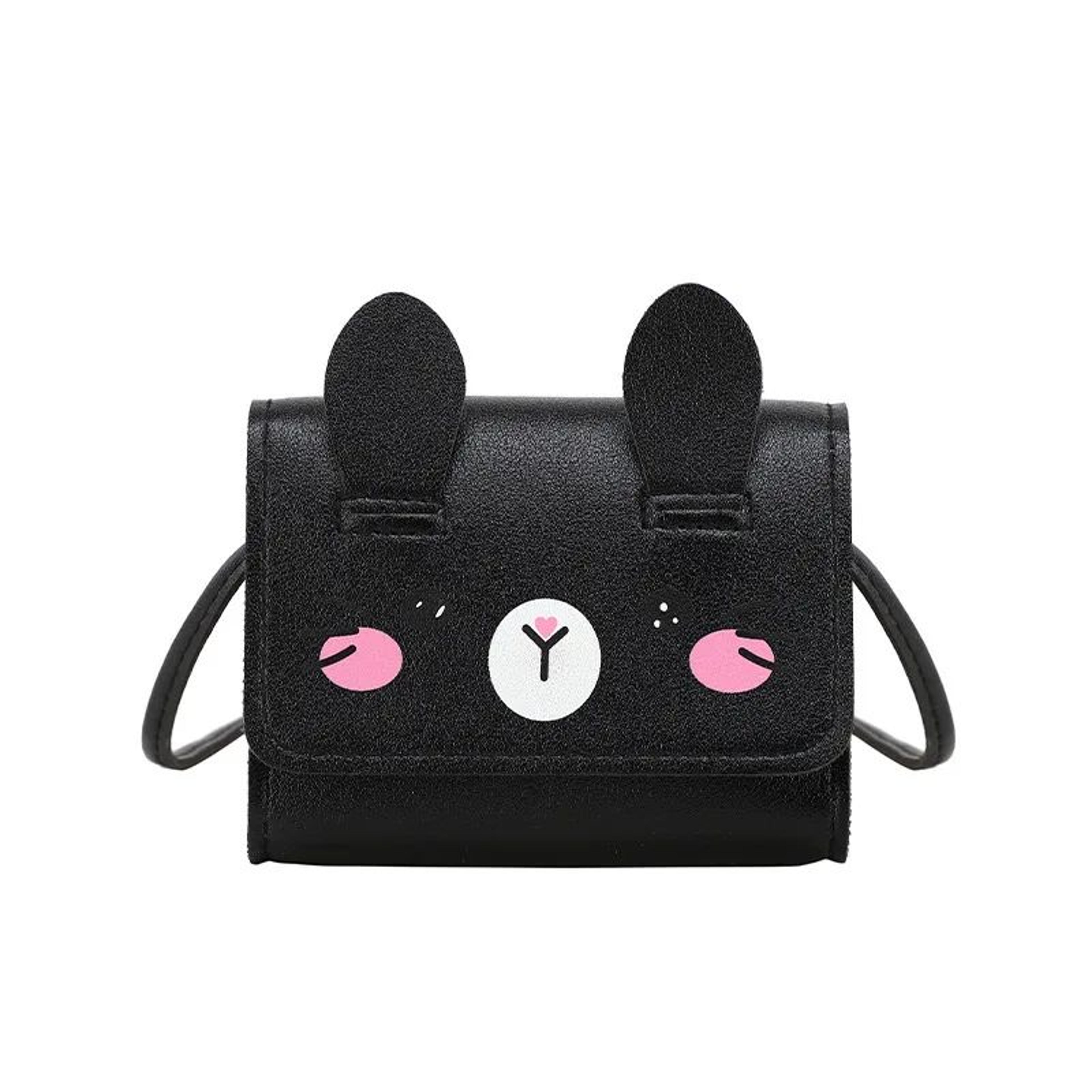cute mini pu crossbody bag – printed small square shoulder bag, diy coin purse & red envelope pouch