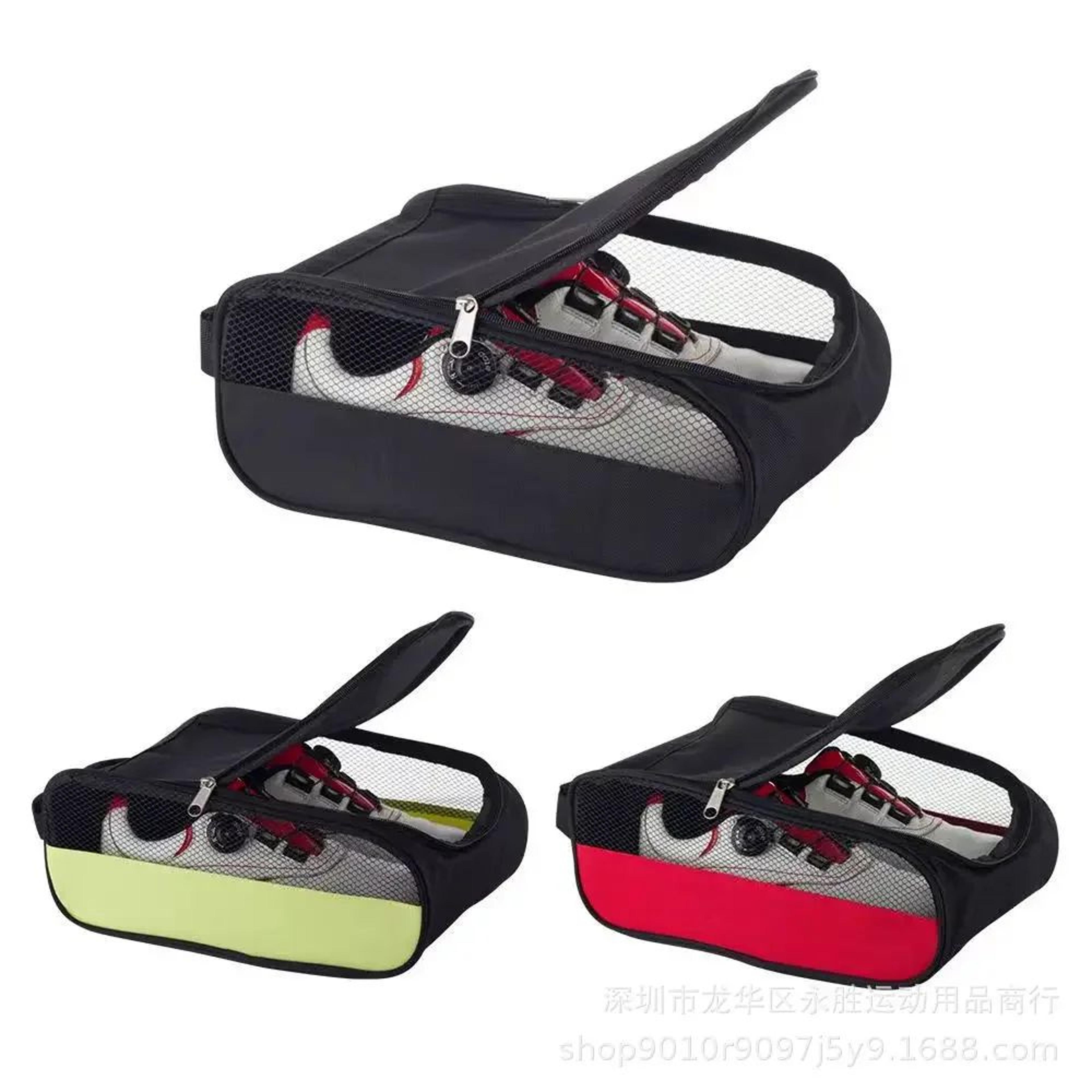 lightweight golf shoe storage bag – portable terylene carry bag with handle for golf shoes & travel