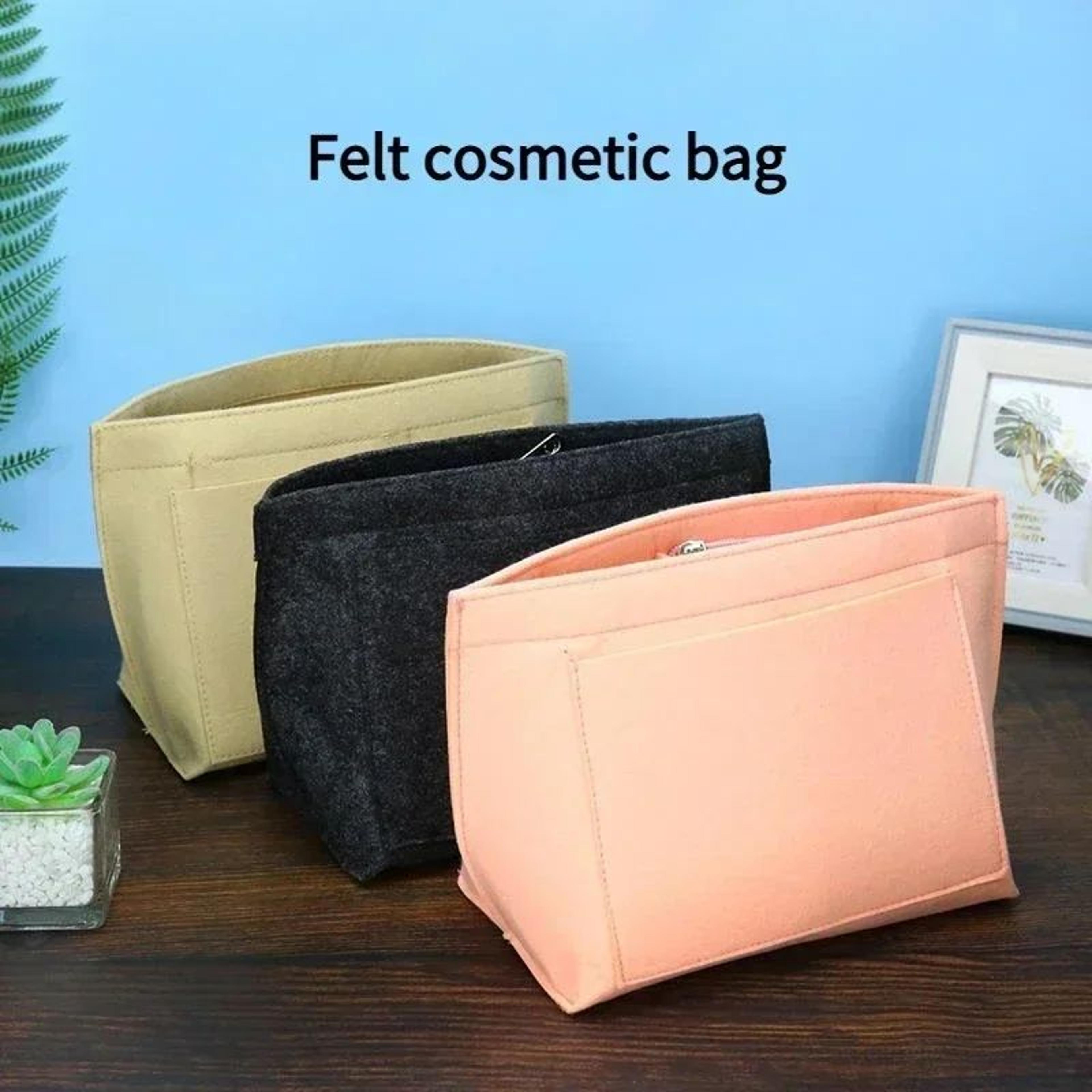 felt handbag organizer insert – tote bag liner with cosmetic storage & multi-pocket purse organizer