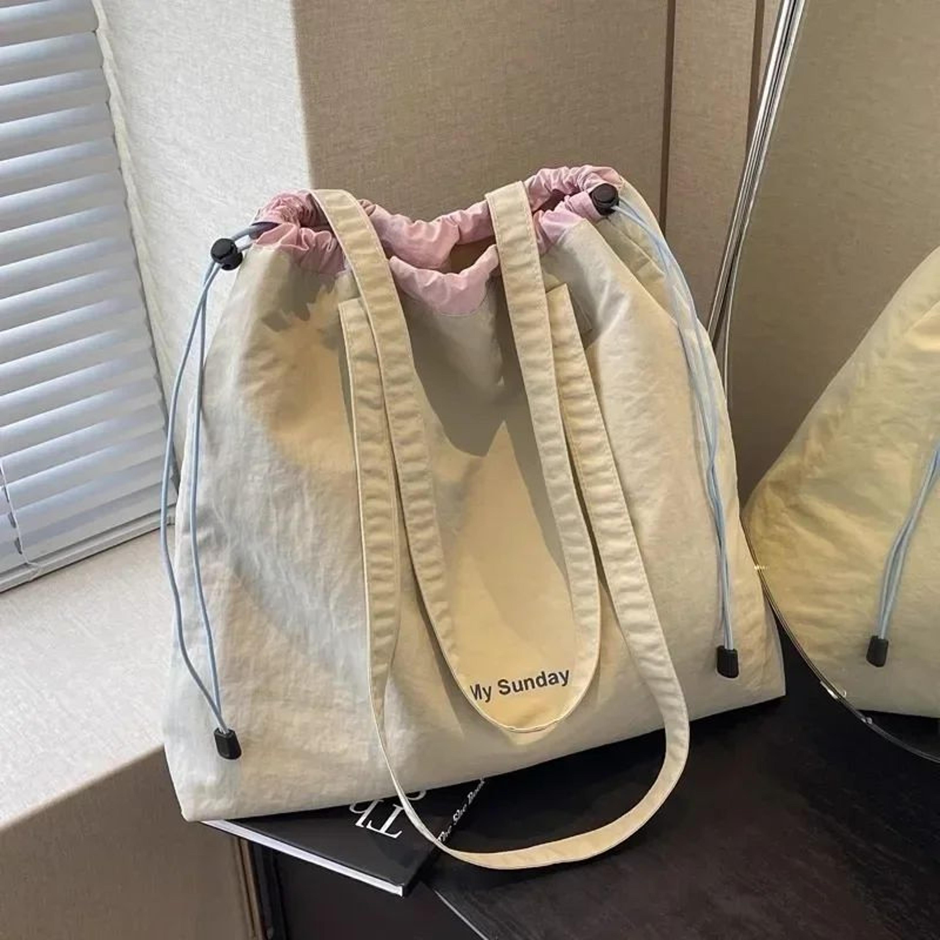 large capacity canvas tote bag – casual student shoulder bag for school, work & everyday commuting