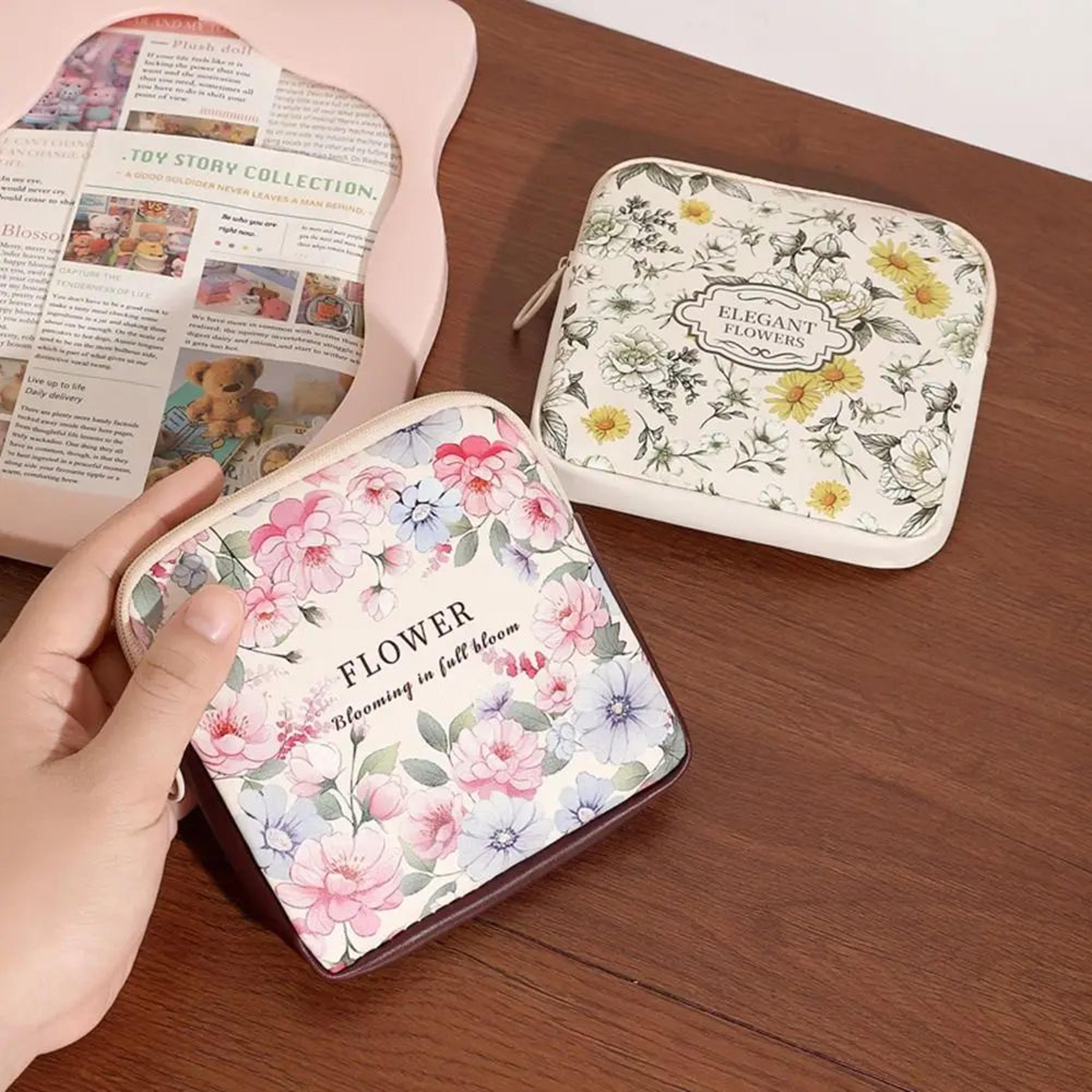 creative pvc sanitary pad storage bag – multipurpose mini organizer pouch for coins, data cables & travel essentials