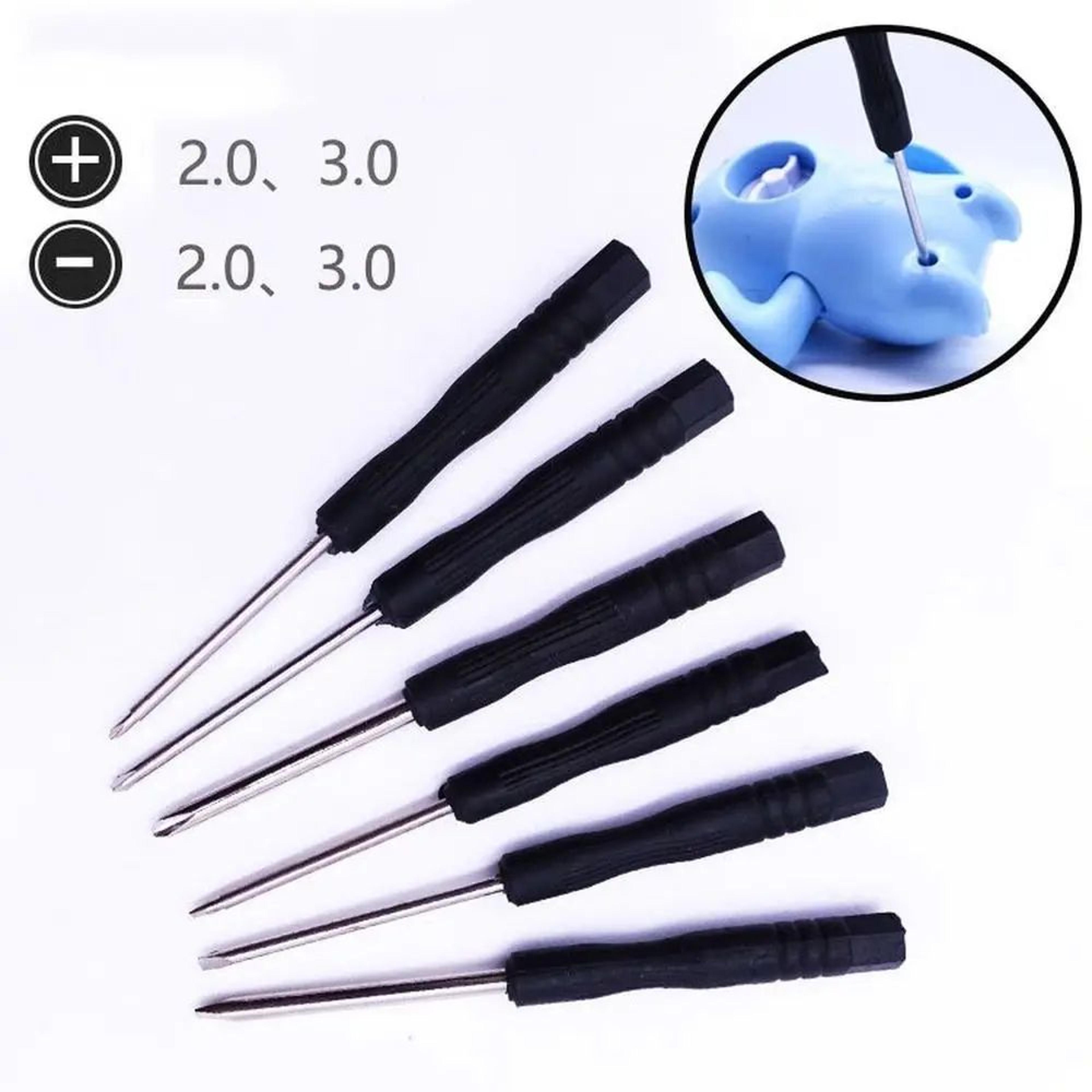 10pcs mini precision screwdriver set – 2 mm & 3 mm slotted phillips repair tools for phones, electronics & small devices