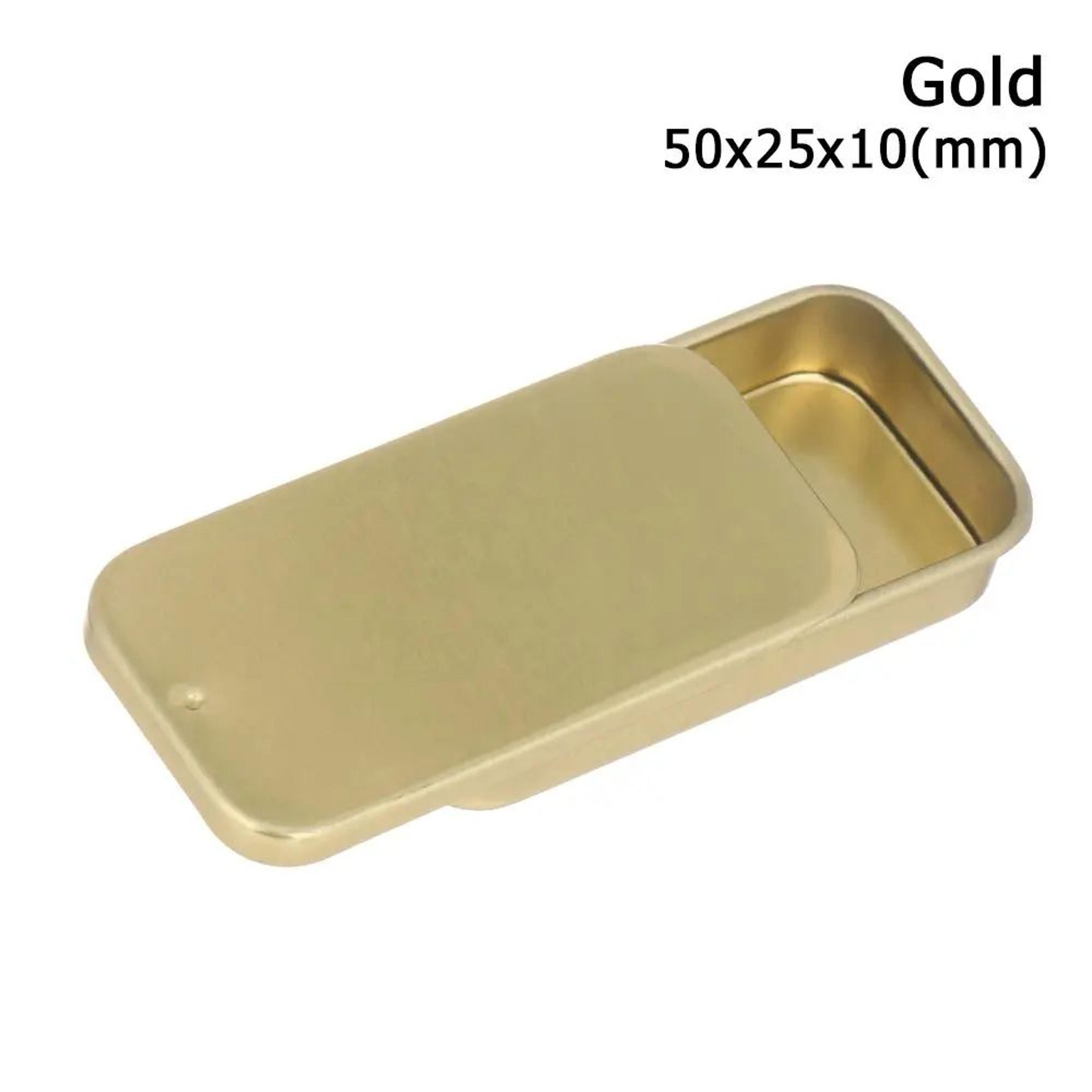 mini metal storage tin box – hinged jewelry organizer, pill case & multipurpose empty container