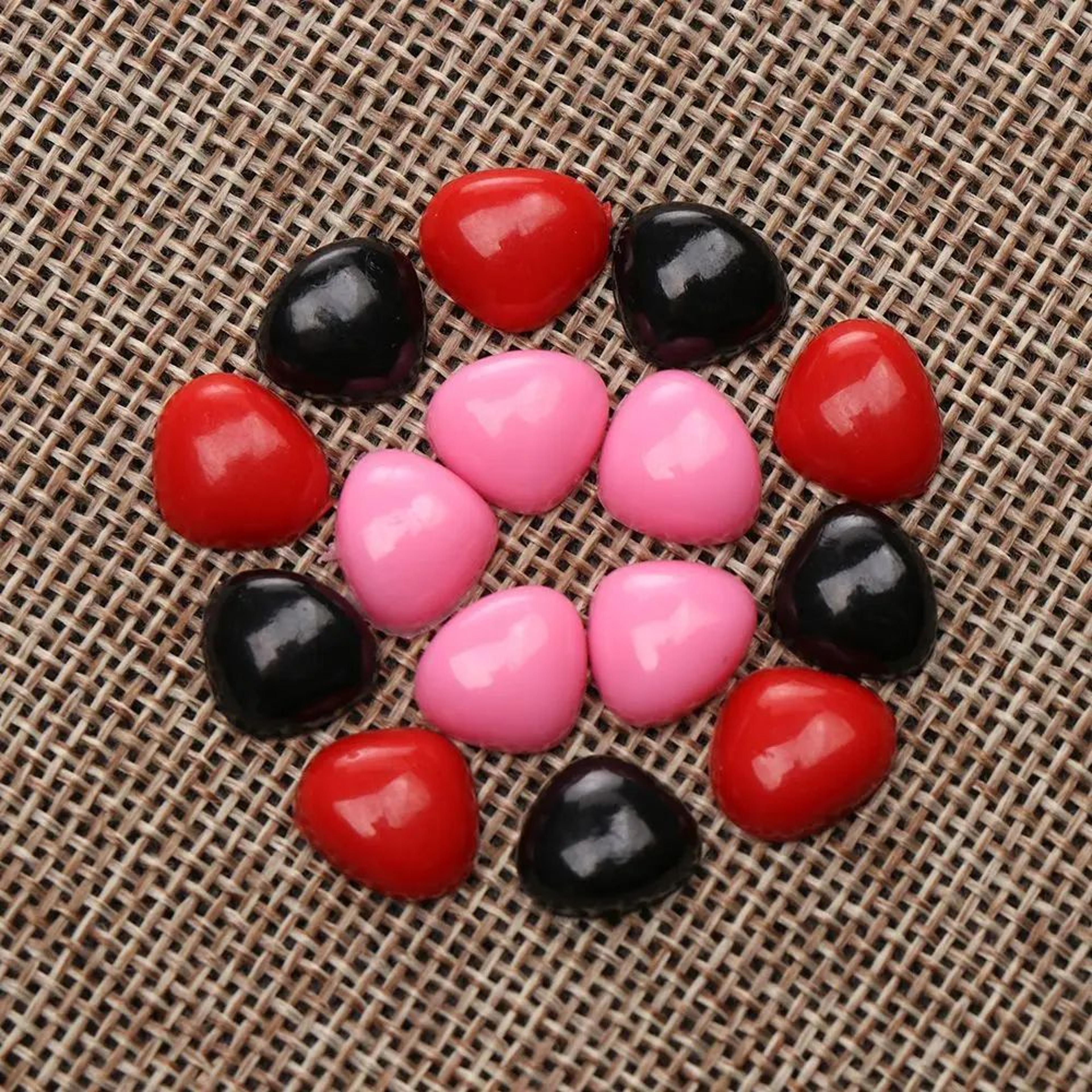 100pcs triangle safety noses for plush toys – plastic diy doll & teddy bear craft nose accessories