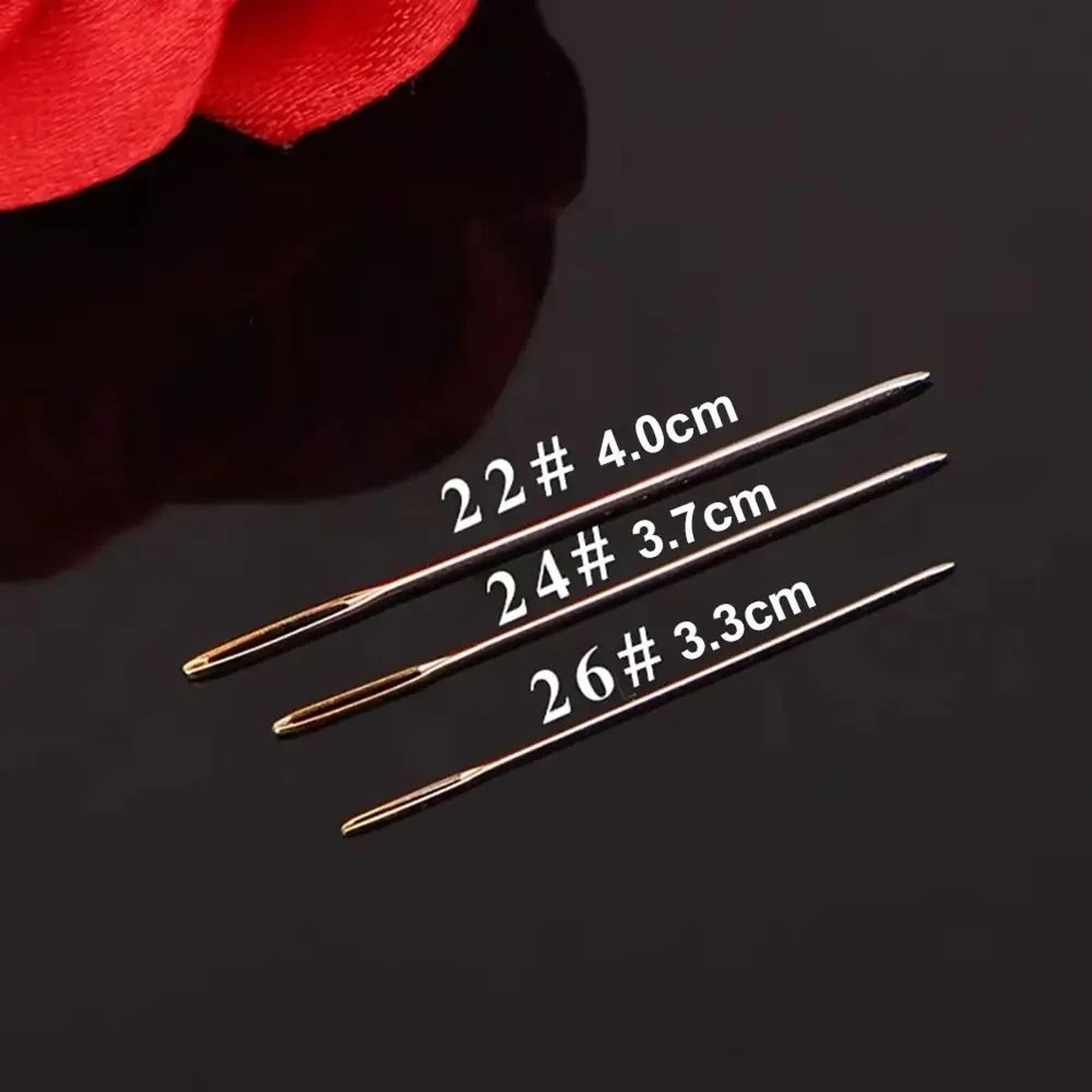 100pcs stainless steel sewing needles set – multi-size embroidery, cross stitch & hand sewing needles 22/24/26