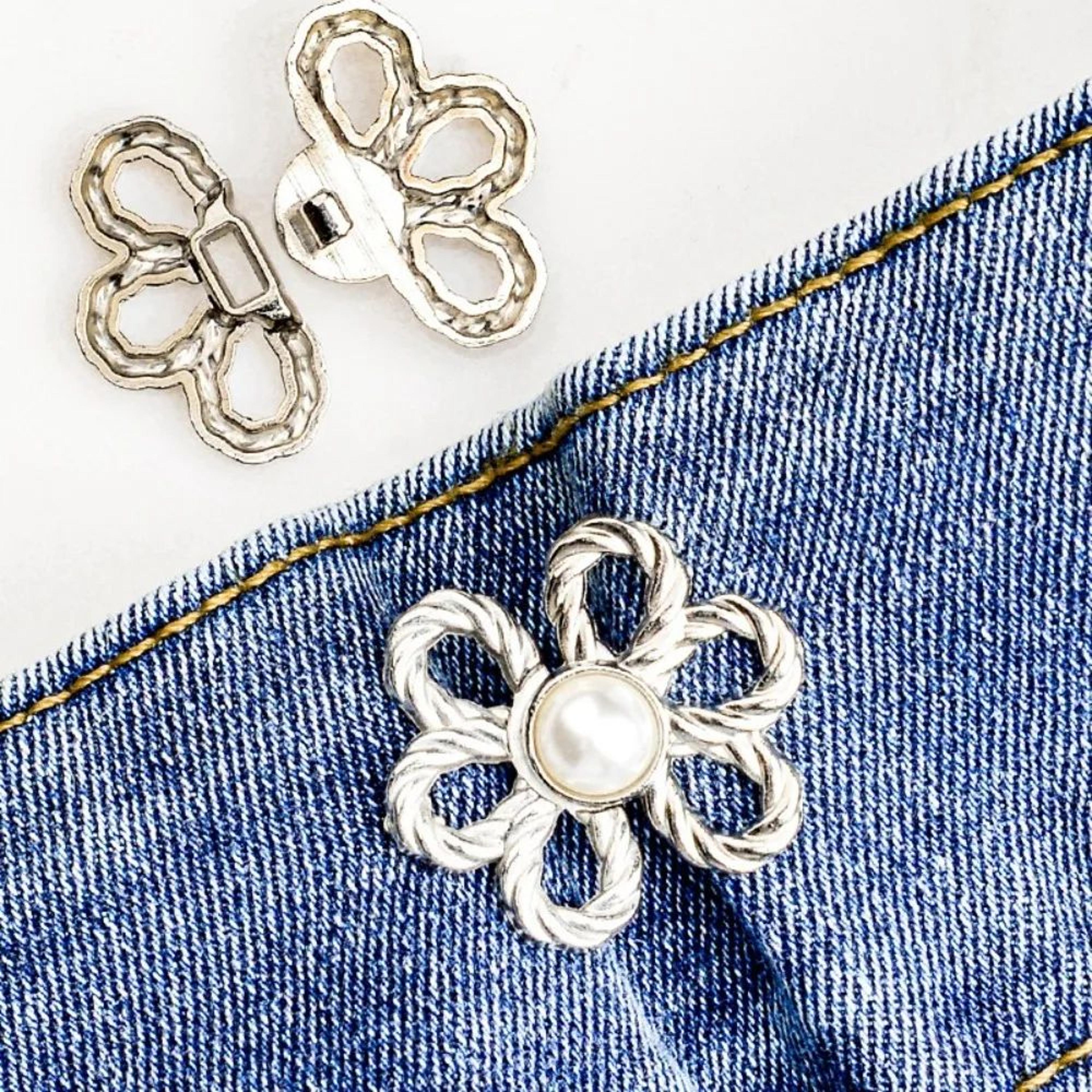 diy adjustable waist tightening button – no-sew detachable pants waist buckle for jeans, skirts & trousers