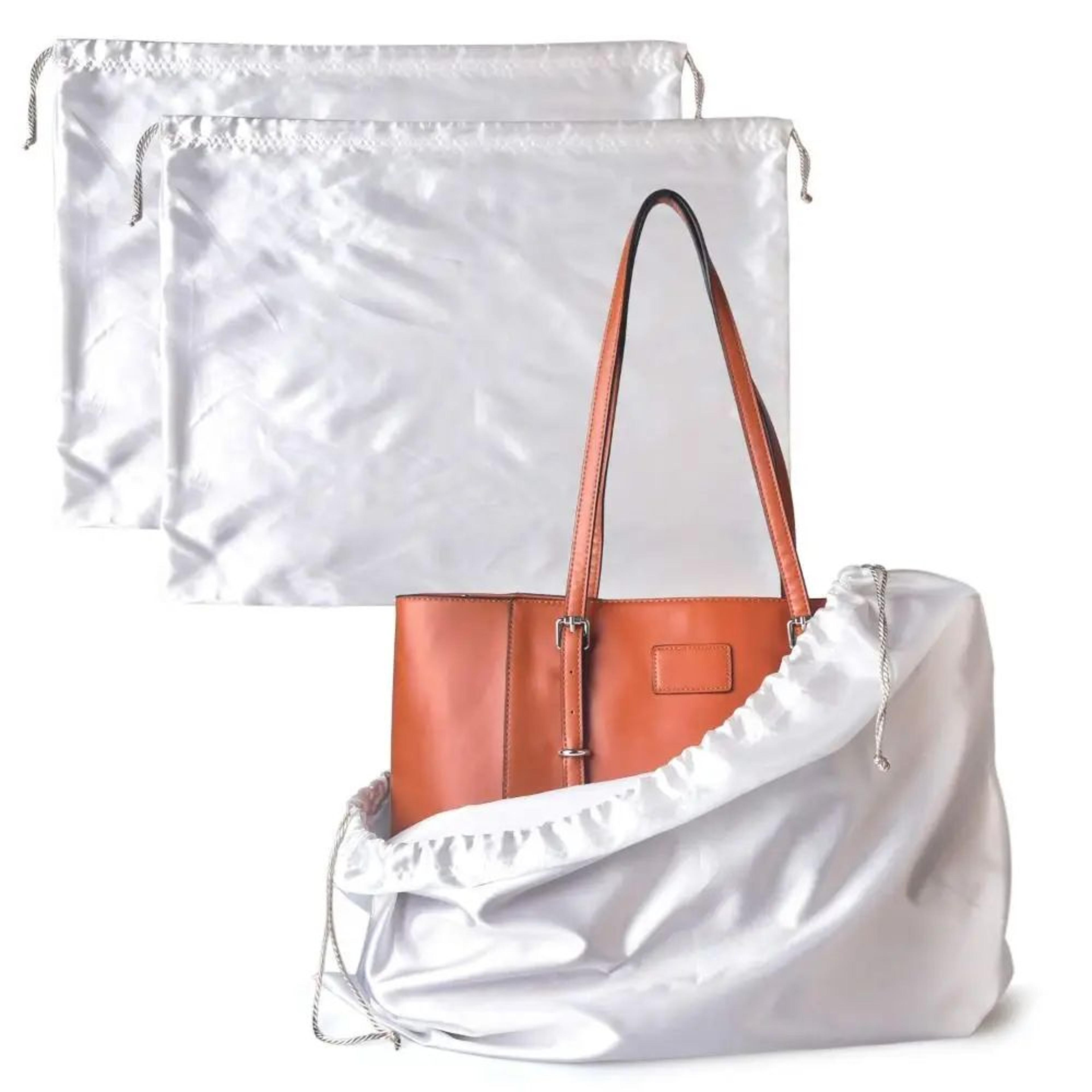 reusable silky satin dust bag – drawstring storage bag for handbags, shoes & clothing organizer