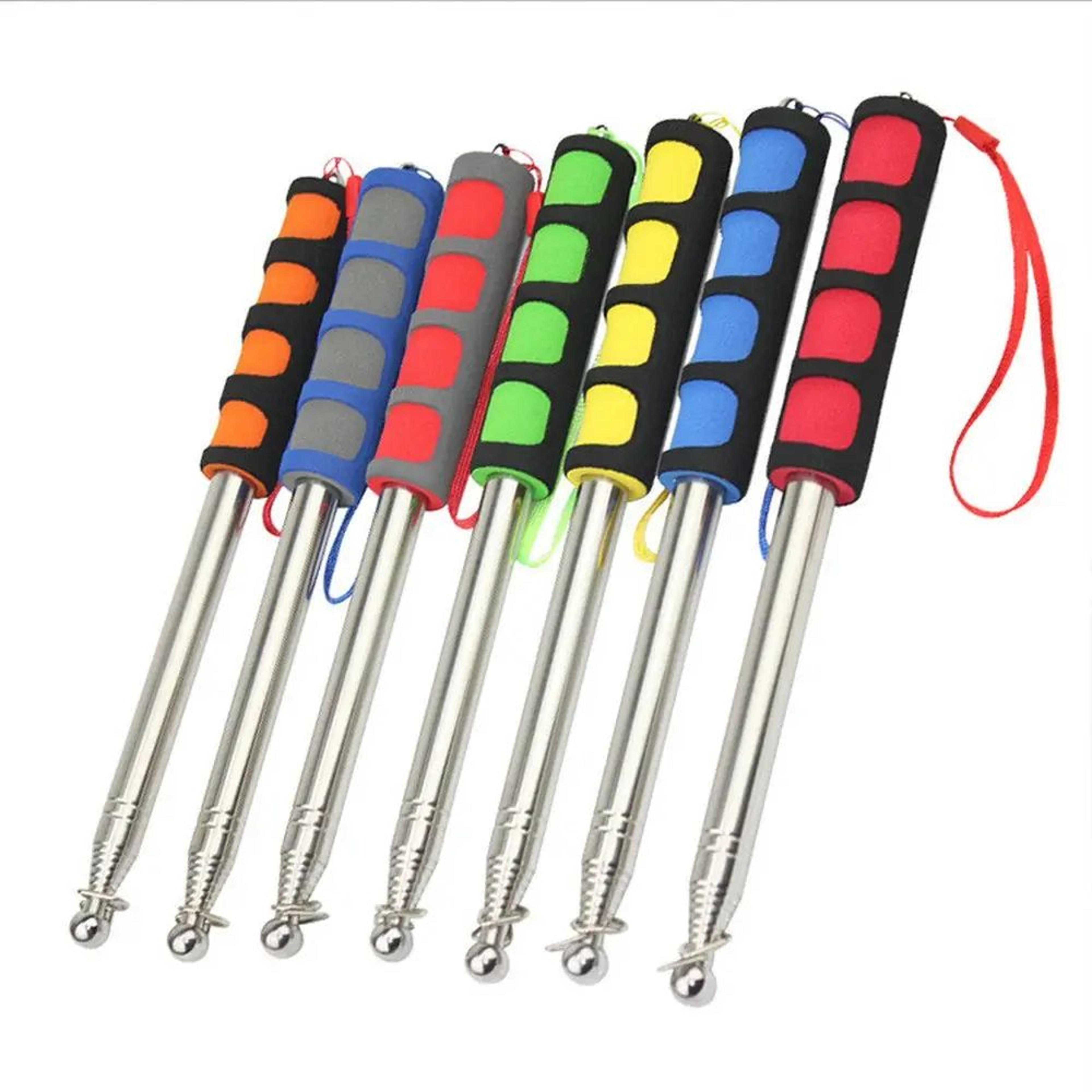 flexible telescopic flag pole – stainless steel handheld flagpole for tour guides, teachers, parades & events