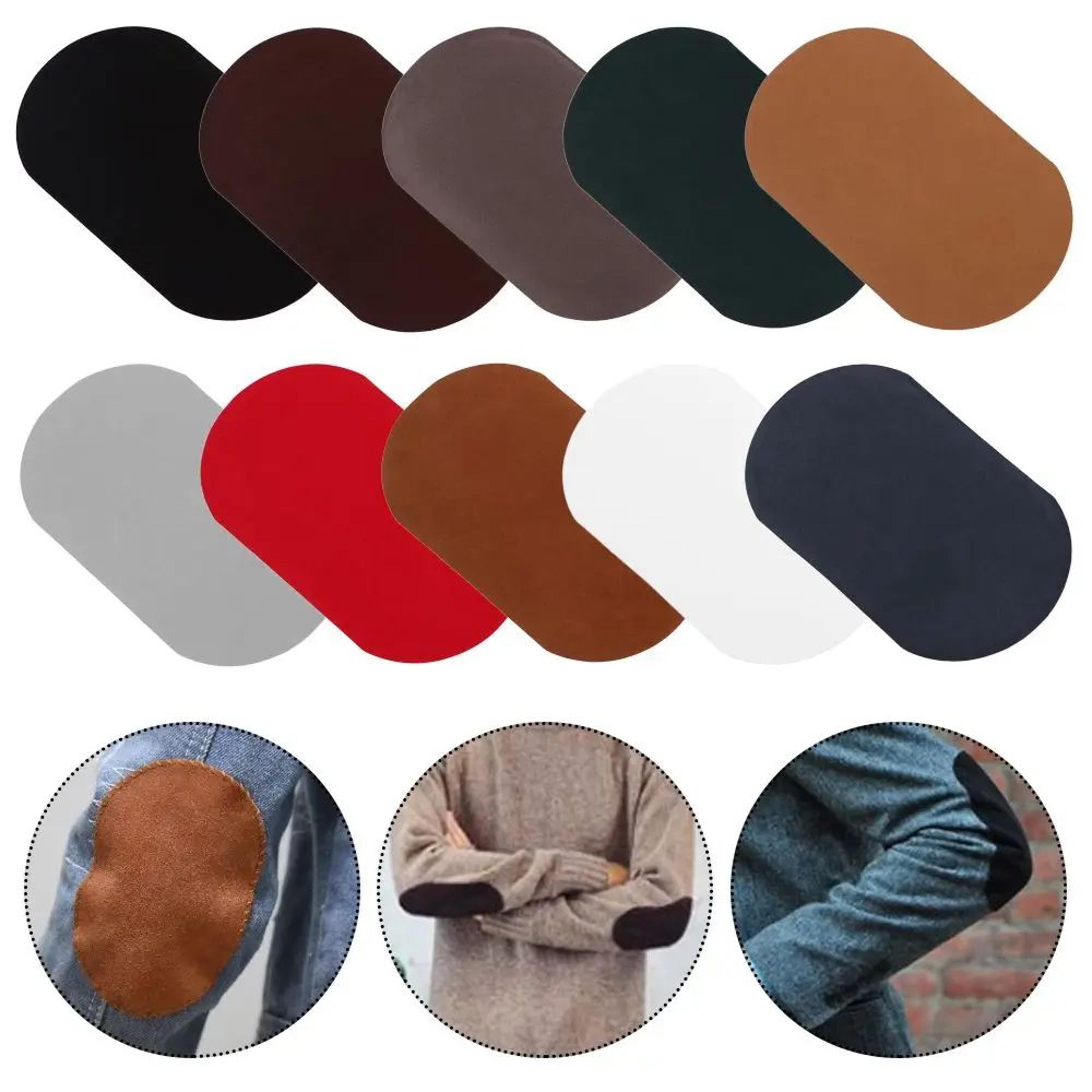 2pcs imitation buckskin patches – iron-on & sew-on elbow knee repair patches for clothes, jeans, jackets & crafts