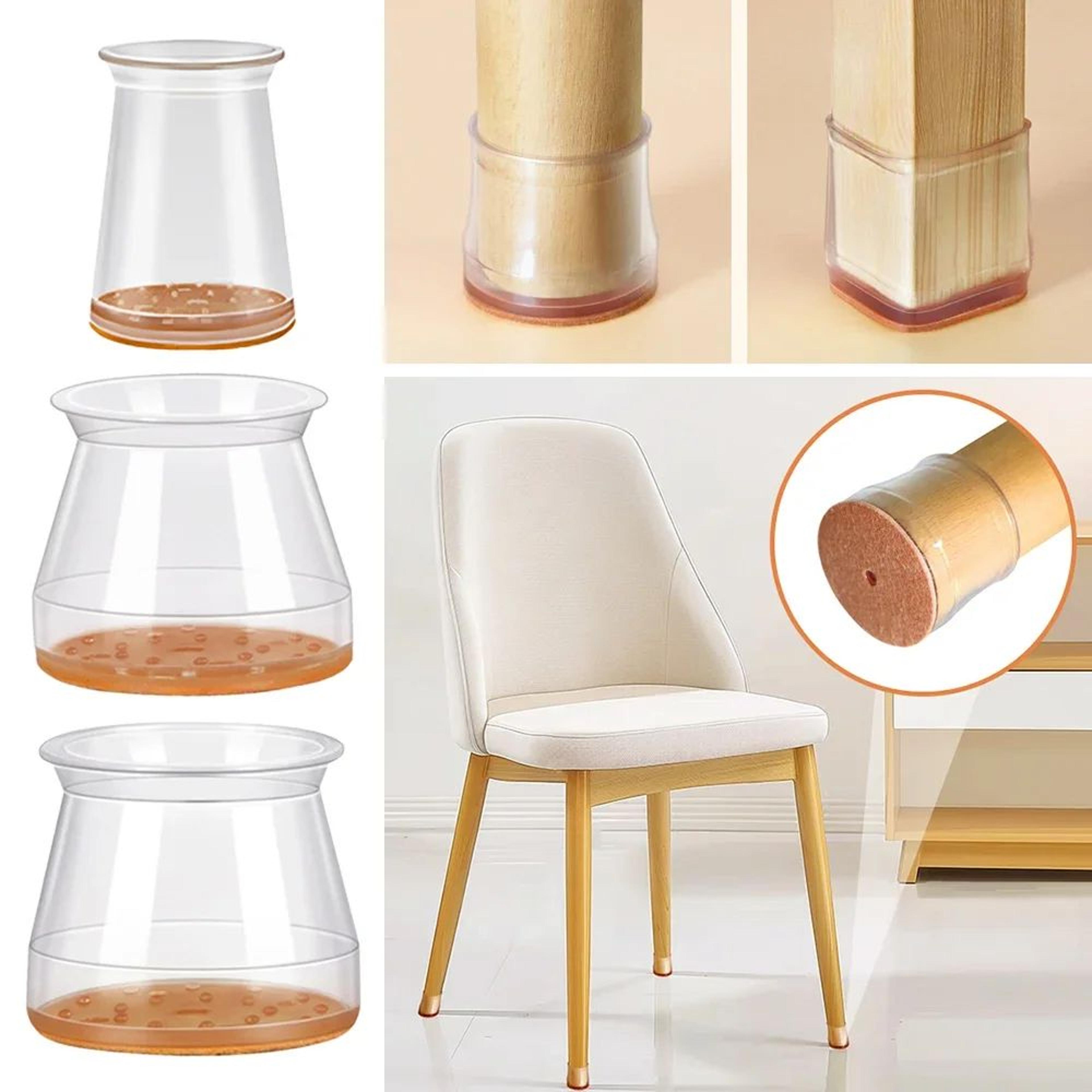 8pcs silicone chair leg covers – thickened non-slip floor protectors for chairs, stools & furniture legs