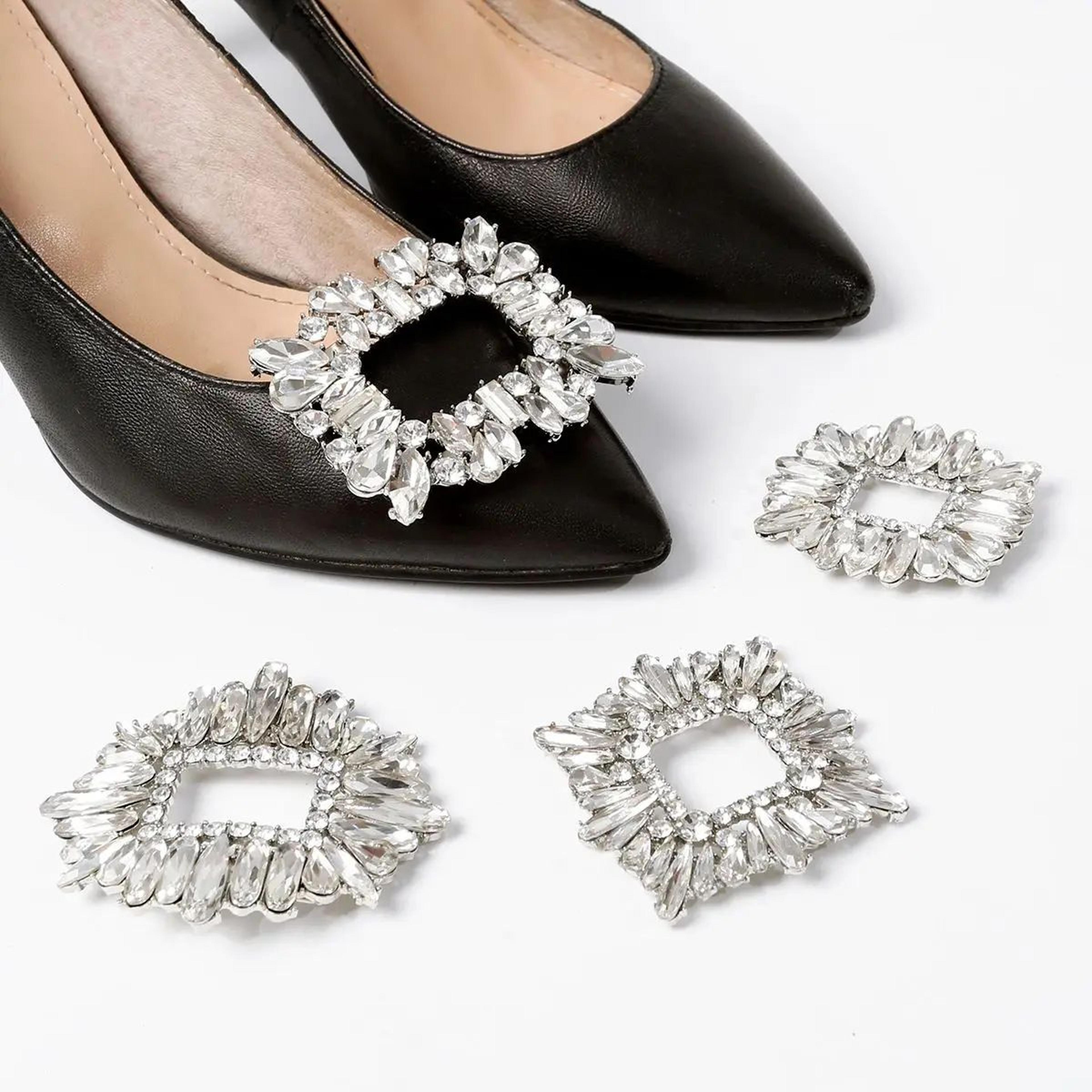 rhinestone shoe clip – shiny butterfly charm buckle for bridal heels, wedding shoes, bags & accessories