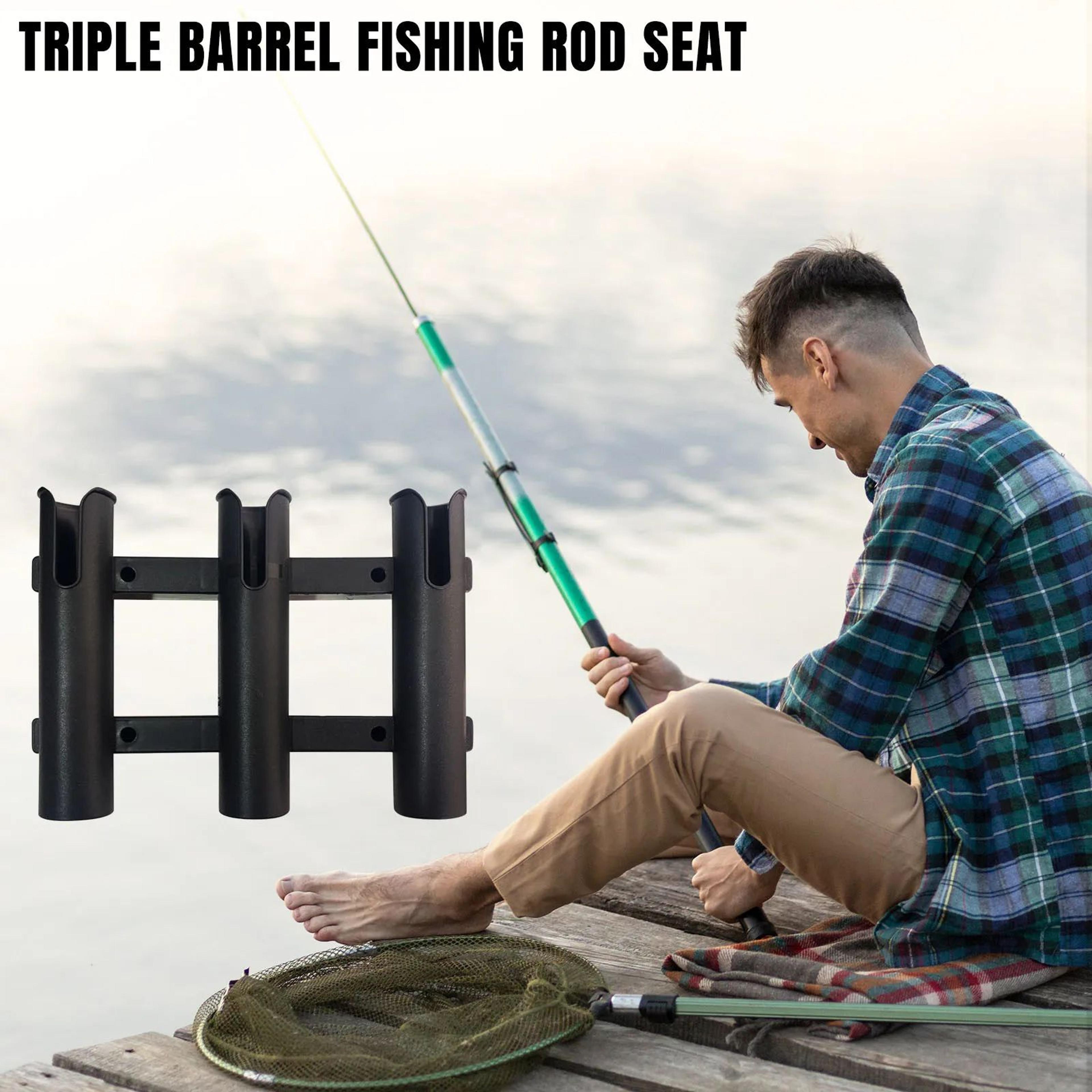 3-link fishing rod holder – quick release boat mount pole organizer for kayak, yacht & marine fishing