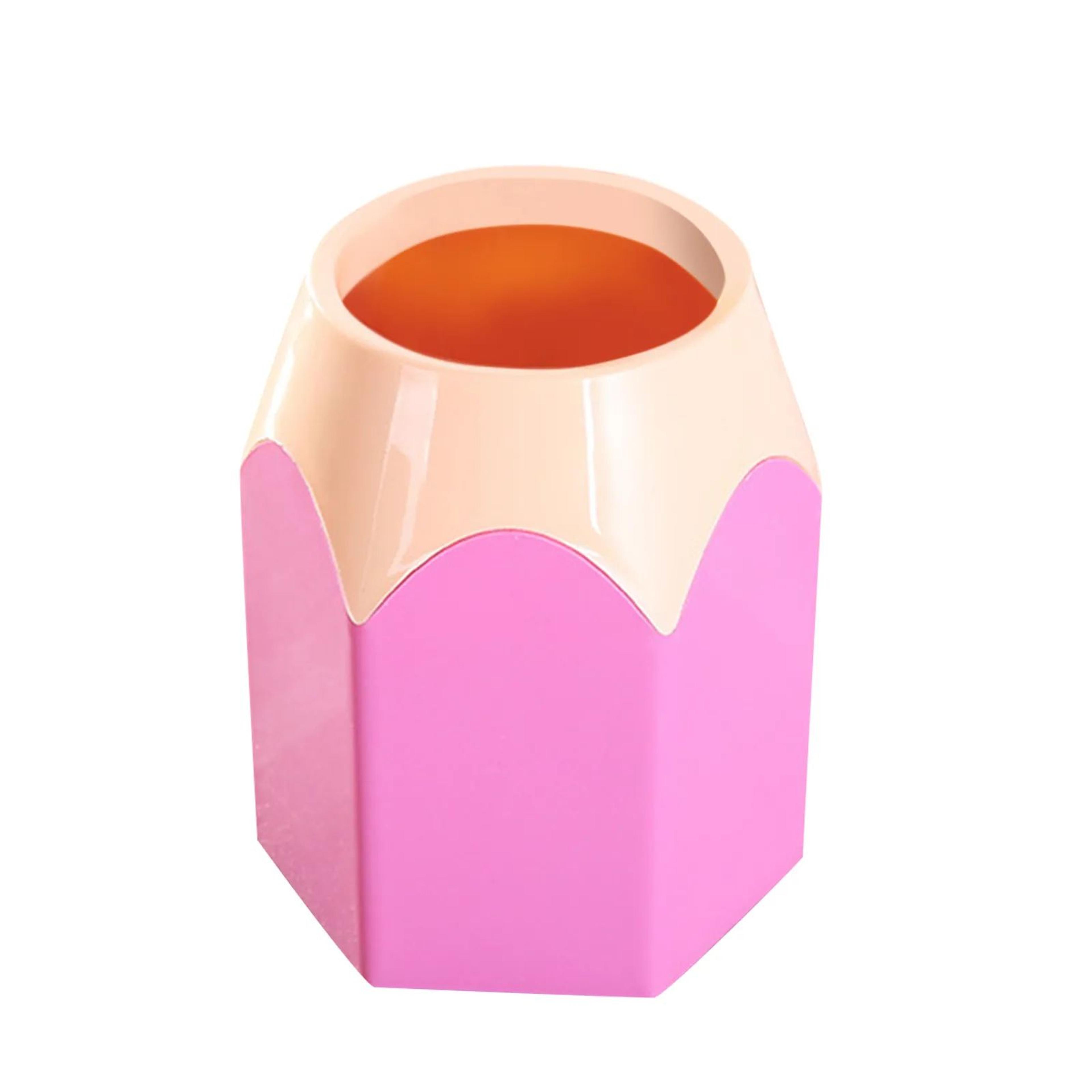cute pencil-shaped pen holder – multifunctional desktop pencil storage & makeup brush organizer
