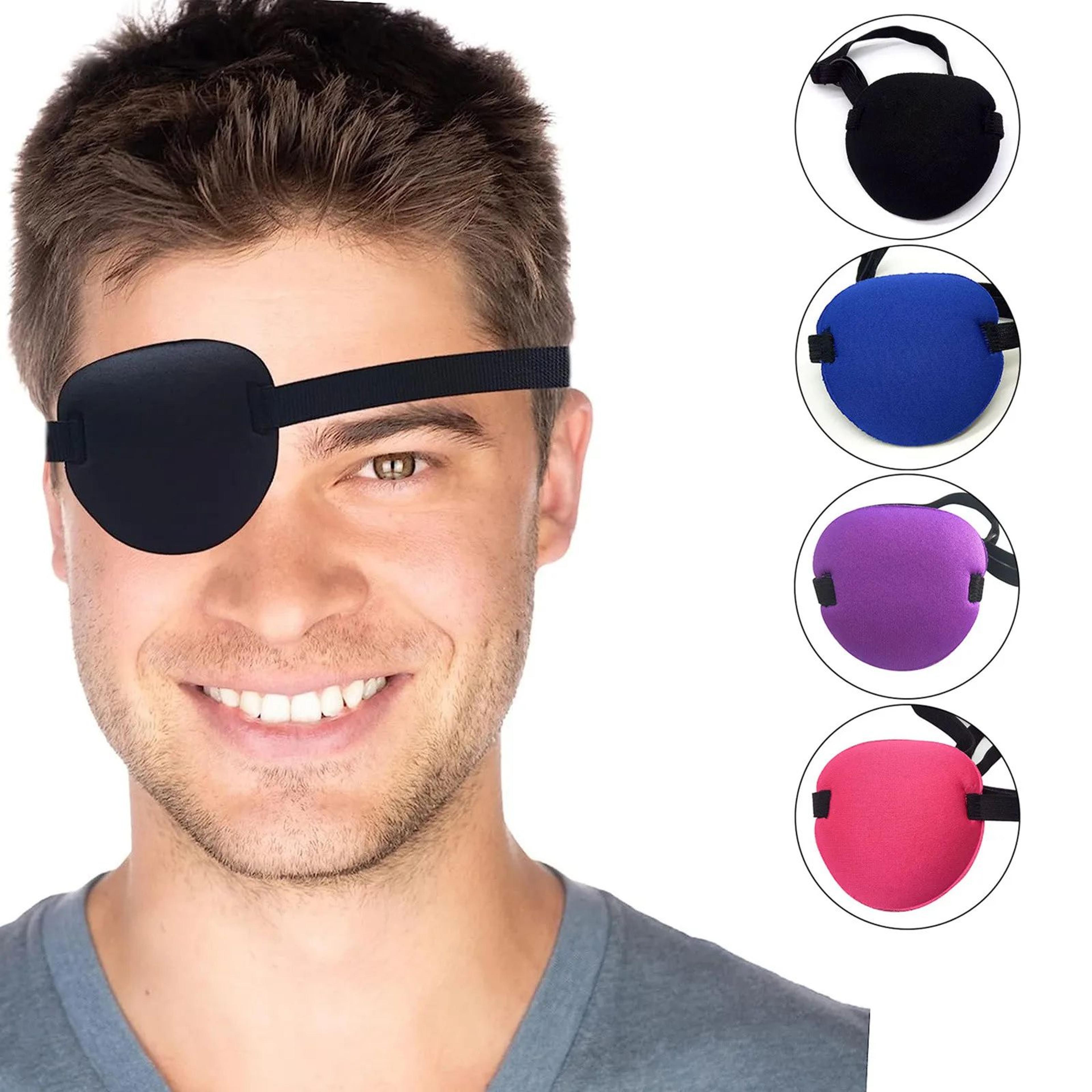adjustable soft eye patch – 3d light-blocking amblyopia lazy eye cover for adults & kids, left or right eye