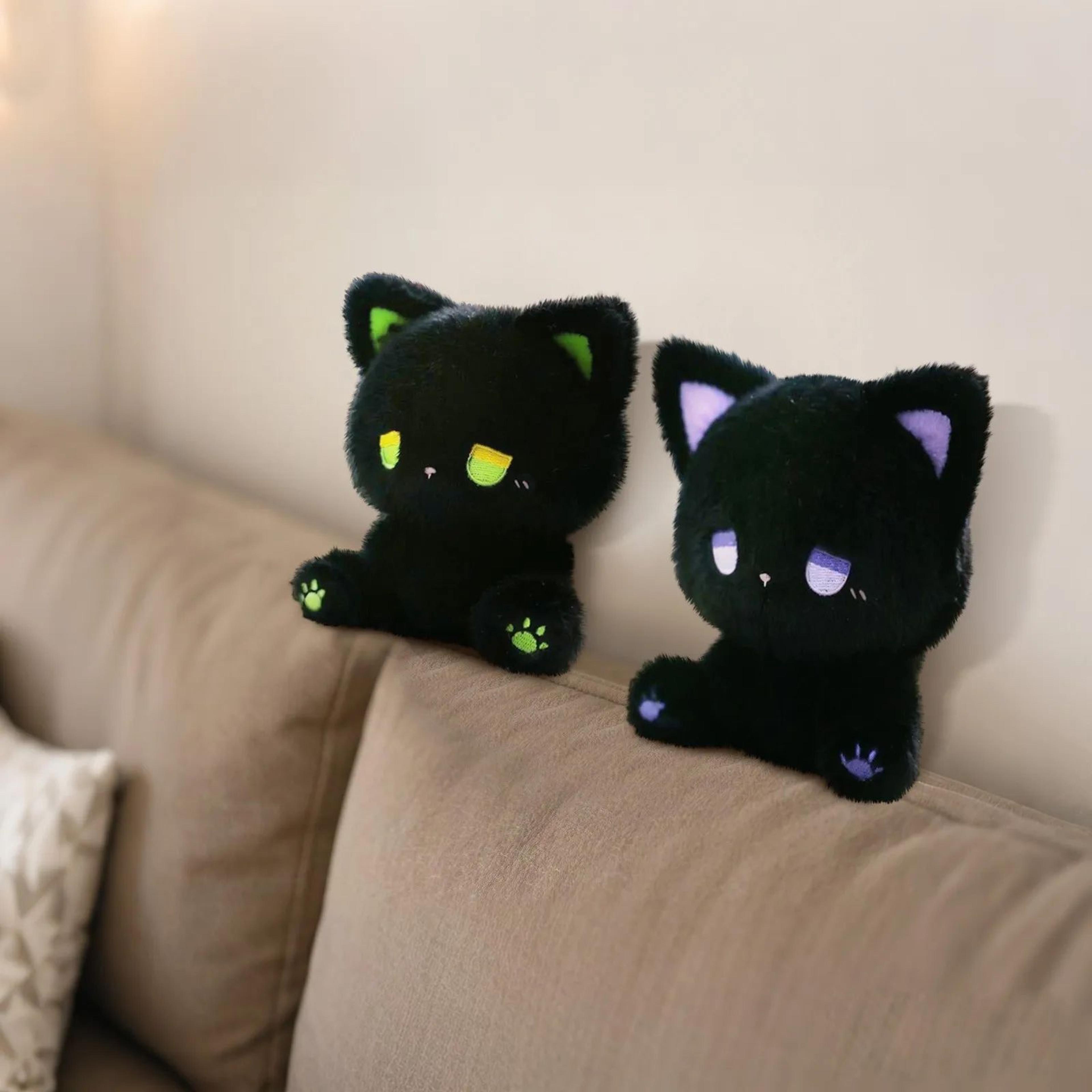 cute cat plush toy – soft kawaii stuffed animal doll with pp cotton filling for kids, gifts & room decor