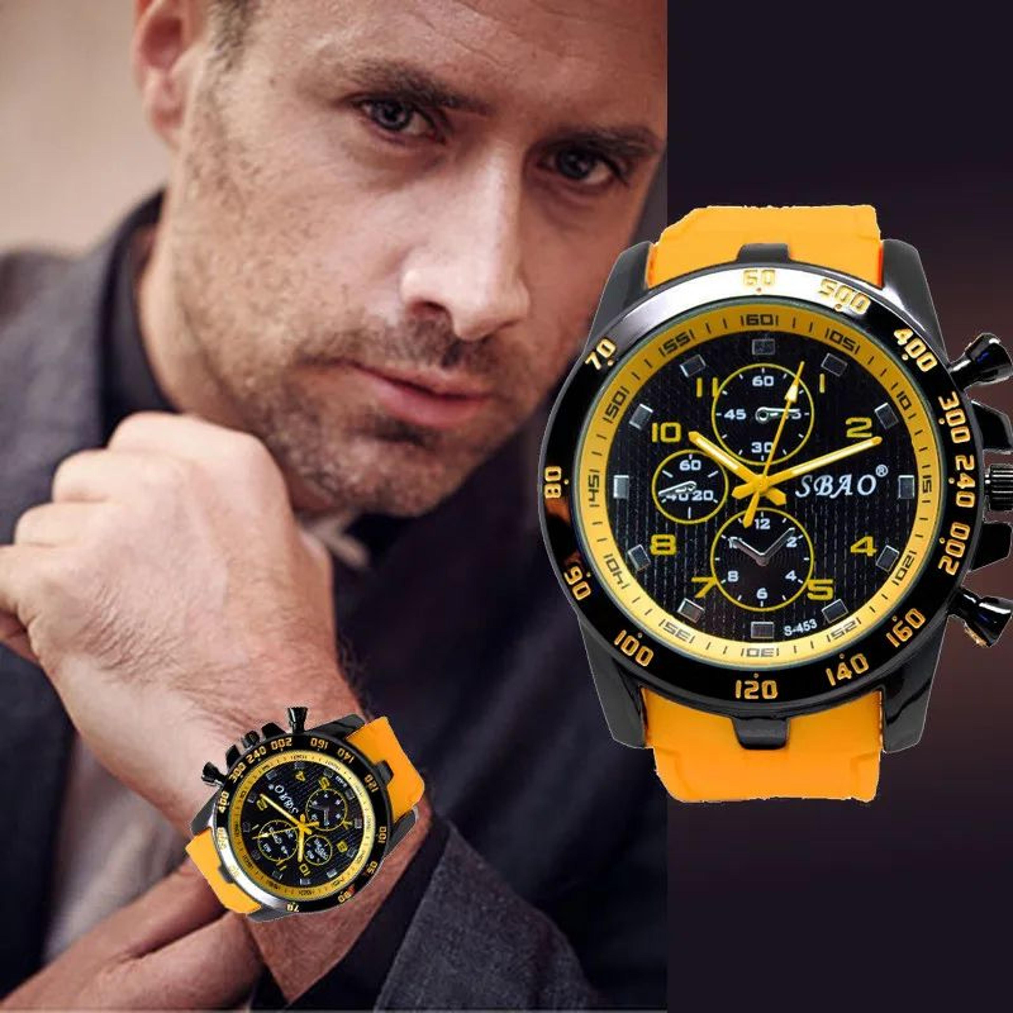 men's outdoor quartz watch – waterproof military-style wristwatch with comfortable silicone strap