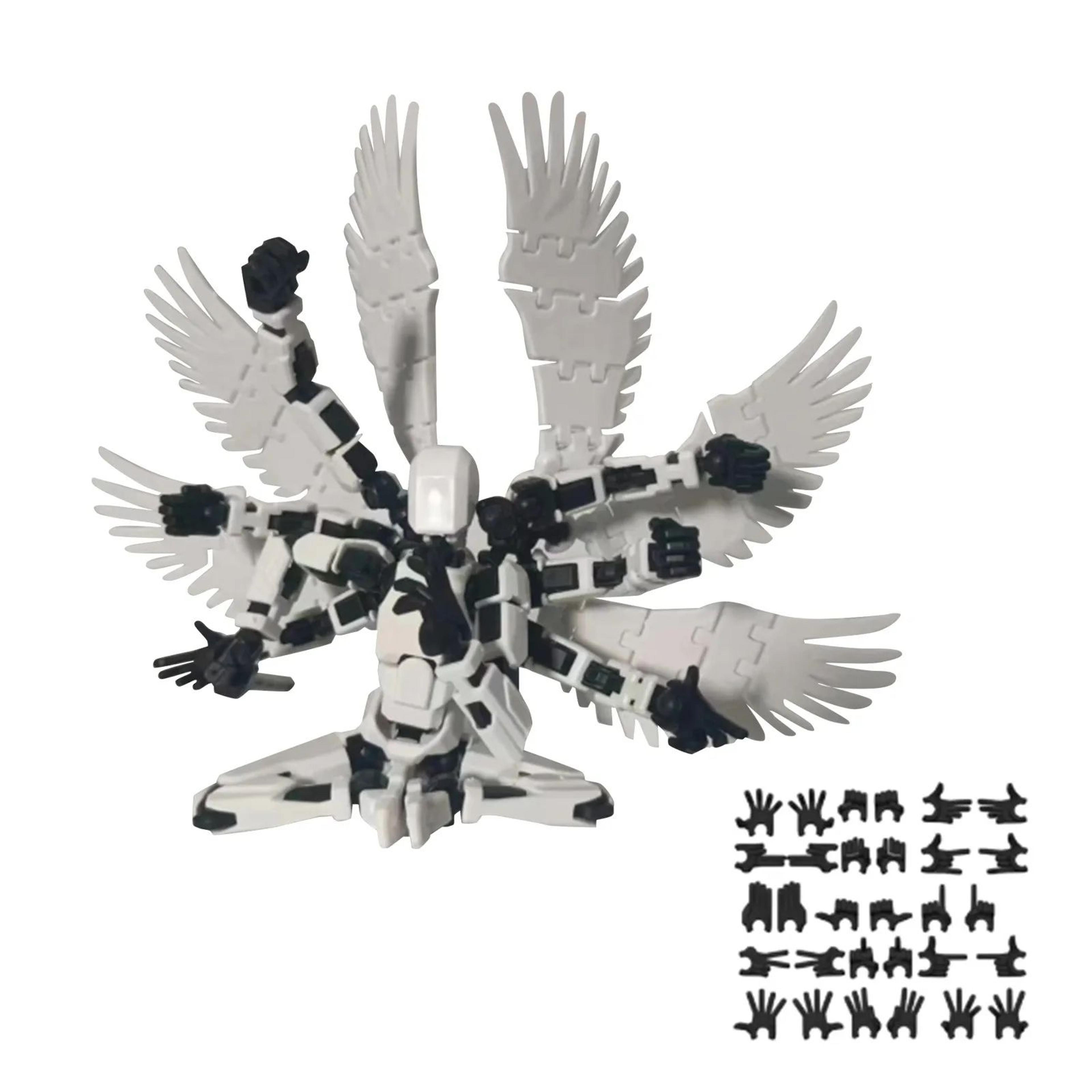 13 action figure robot – 3d printed movable magnetic joint shapeshift toy for desktop decor & collectible gifts