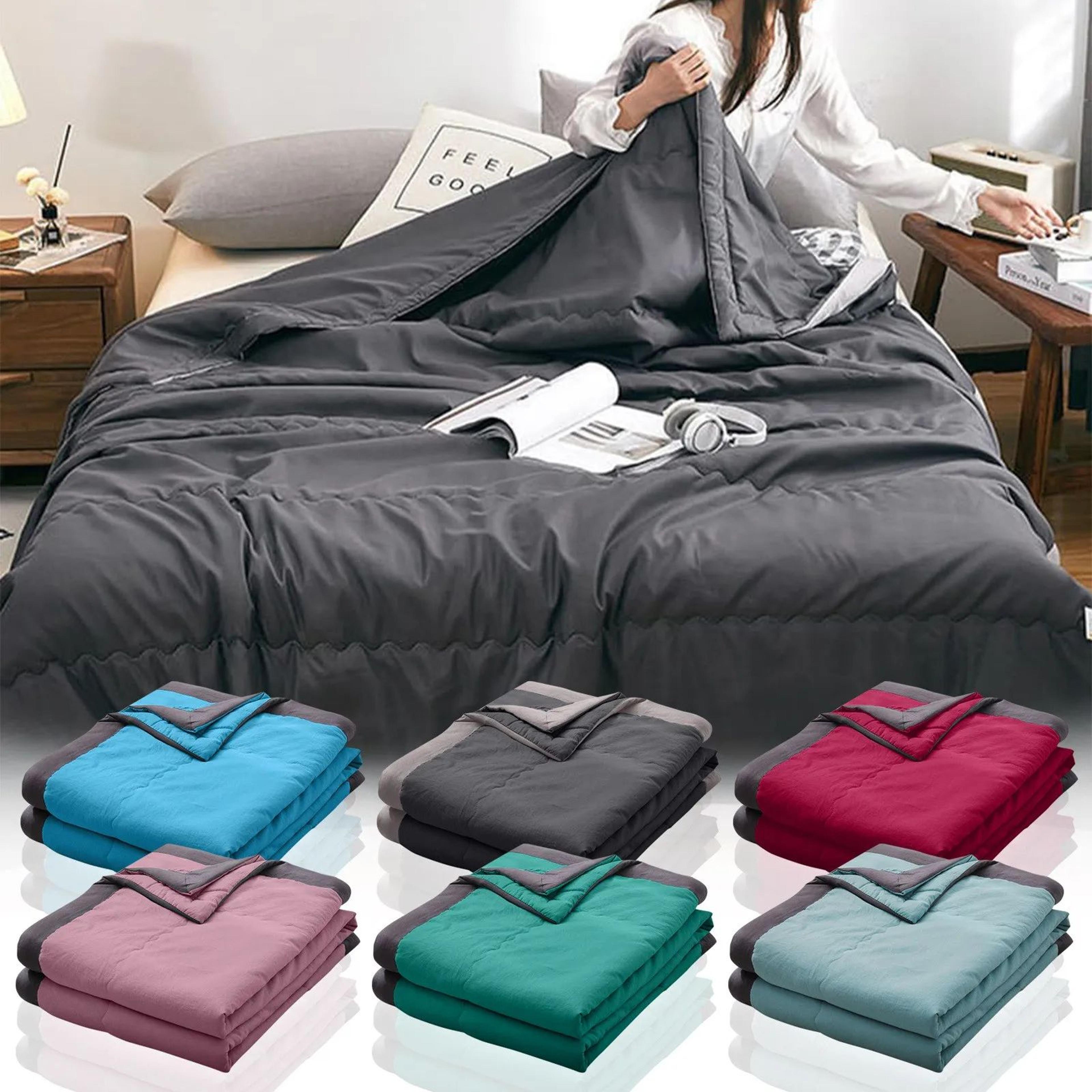 double-sided cooling summer quilt – breathable washed cotton cold effect blanket for hot sleepers, spring & summer beddi