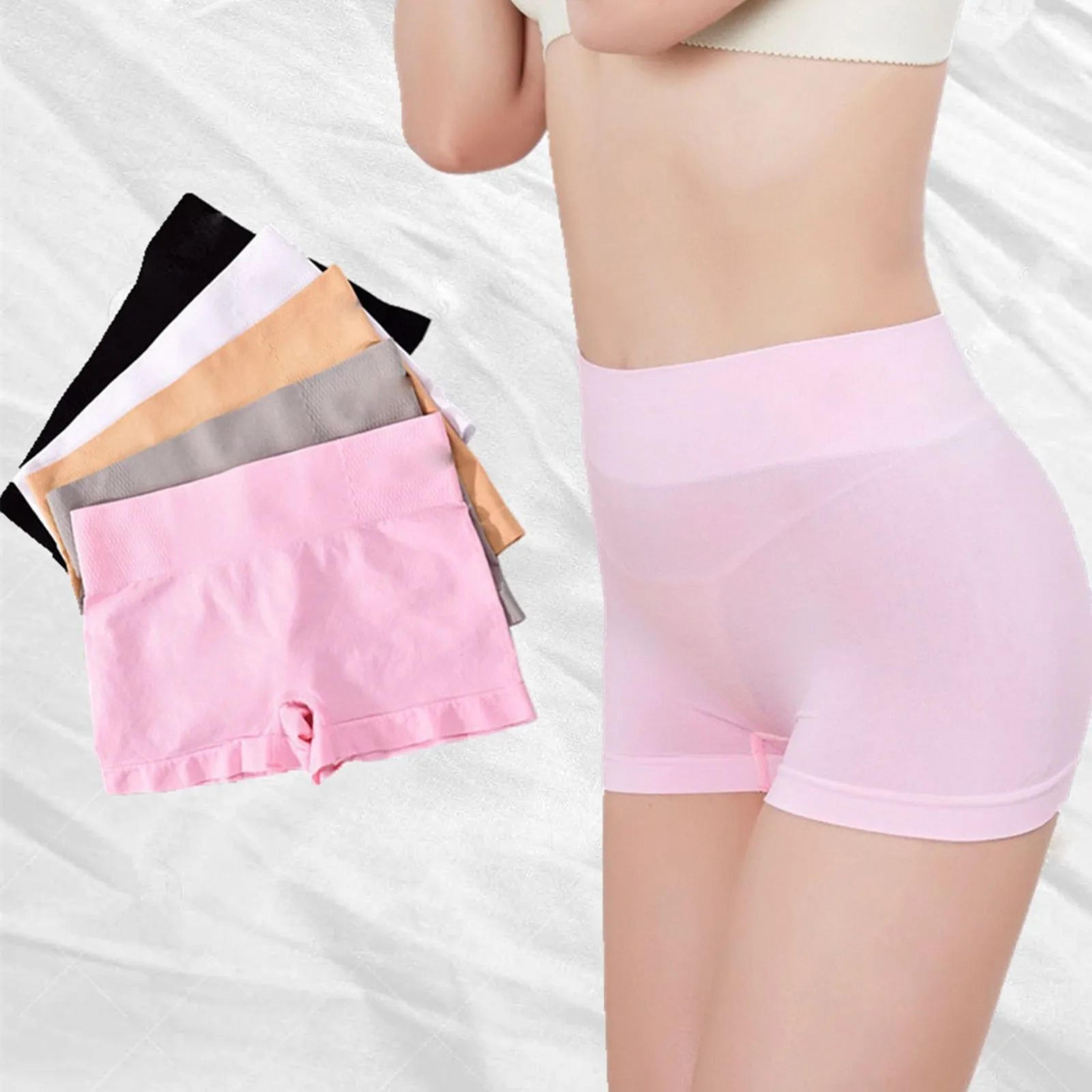 women's seamless safety shorts – high waist stretchy boxer briefs, breathable under dress slip shorts & tights
