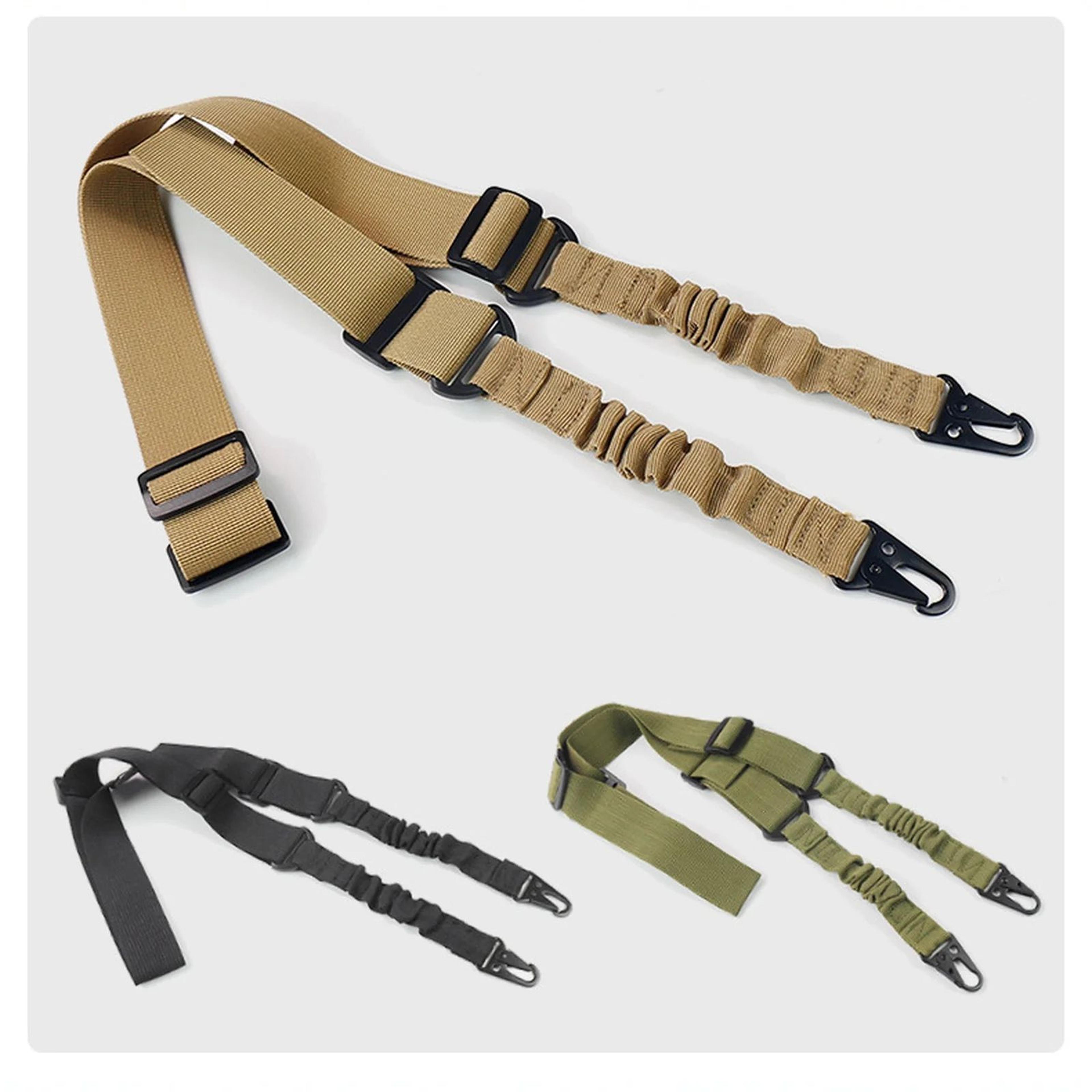 heavy duty two-point utility shoulder strap – adjustable bungee nylon carry sling for bags, cameras & outdoor gear