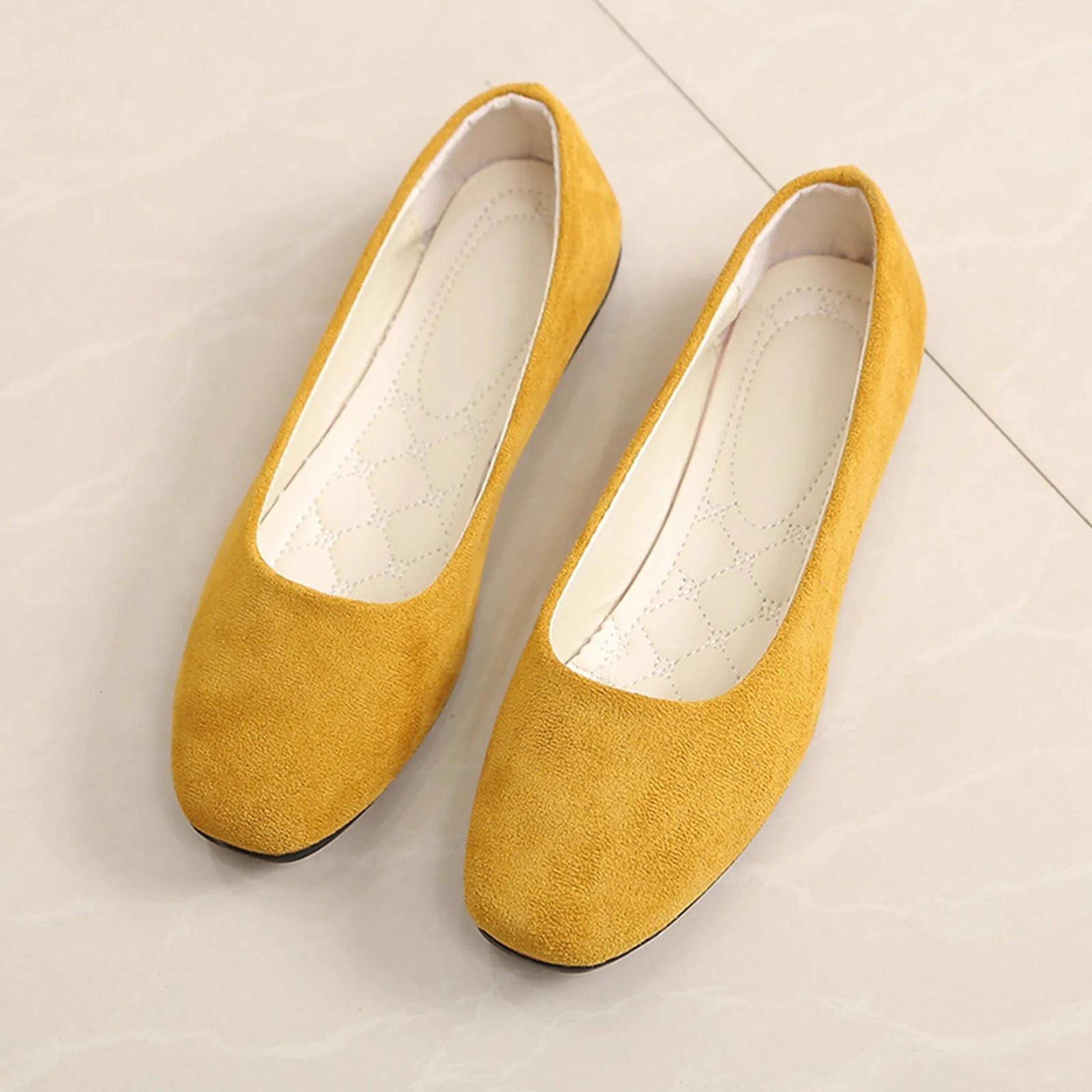 women's suede slip-on flats – soft sole lightweight casual dress shoes for work, church, wedding & everyday wear
