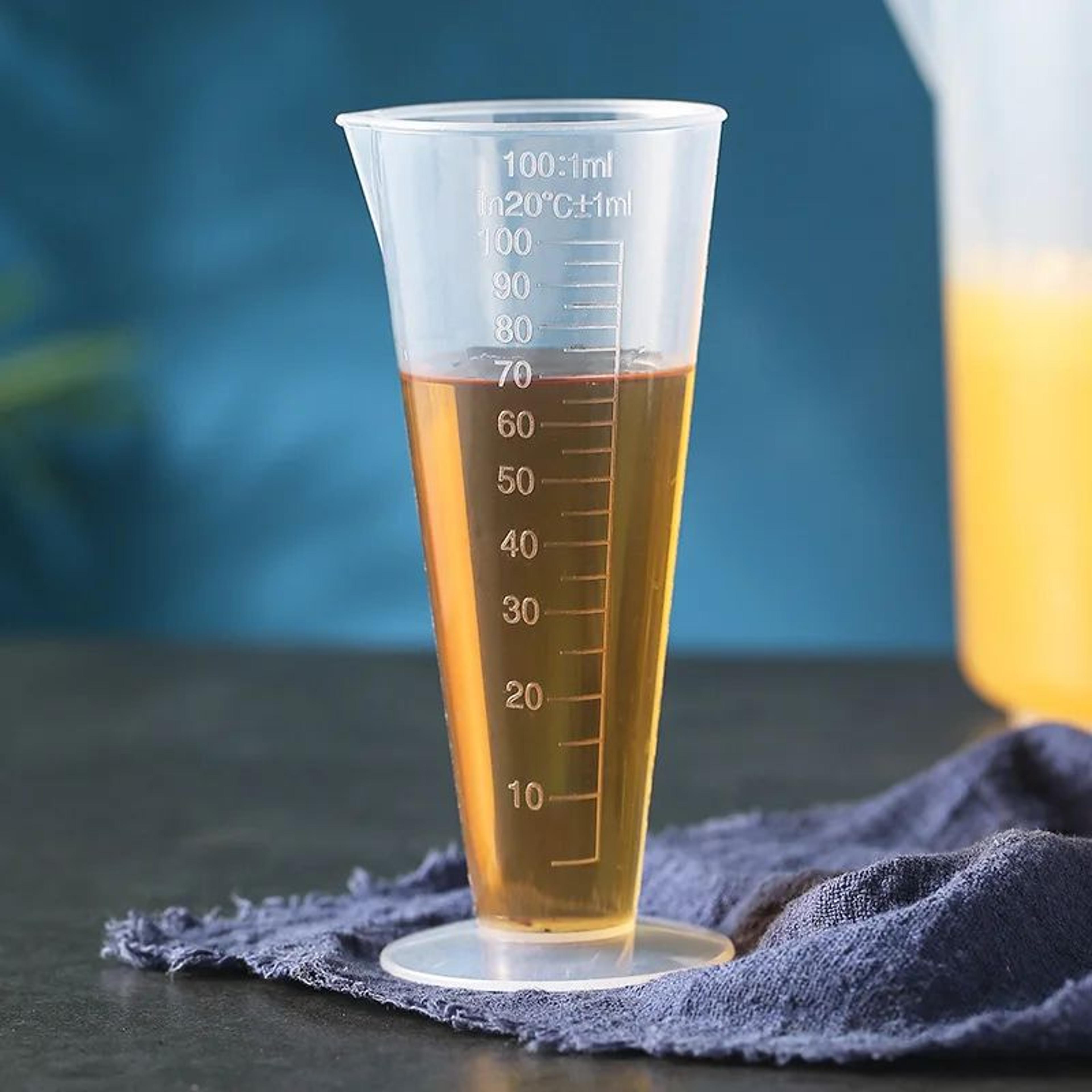 3.4 fl oz plastic measuring cup – bpa-free graduated kitchen measuring tool for cooking, baking & restaurant use