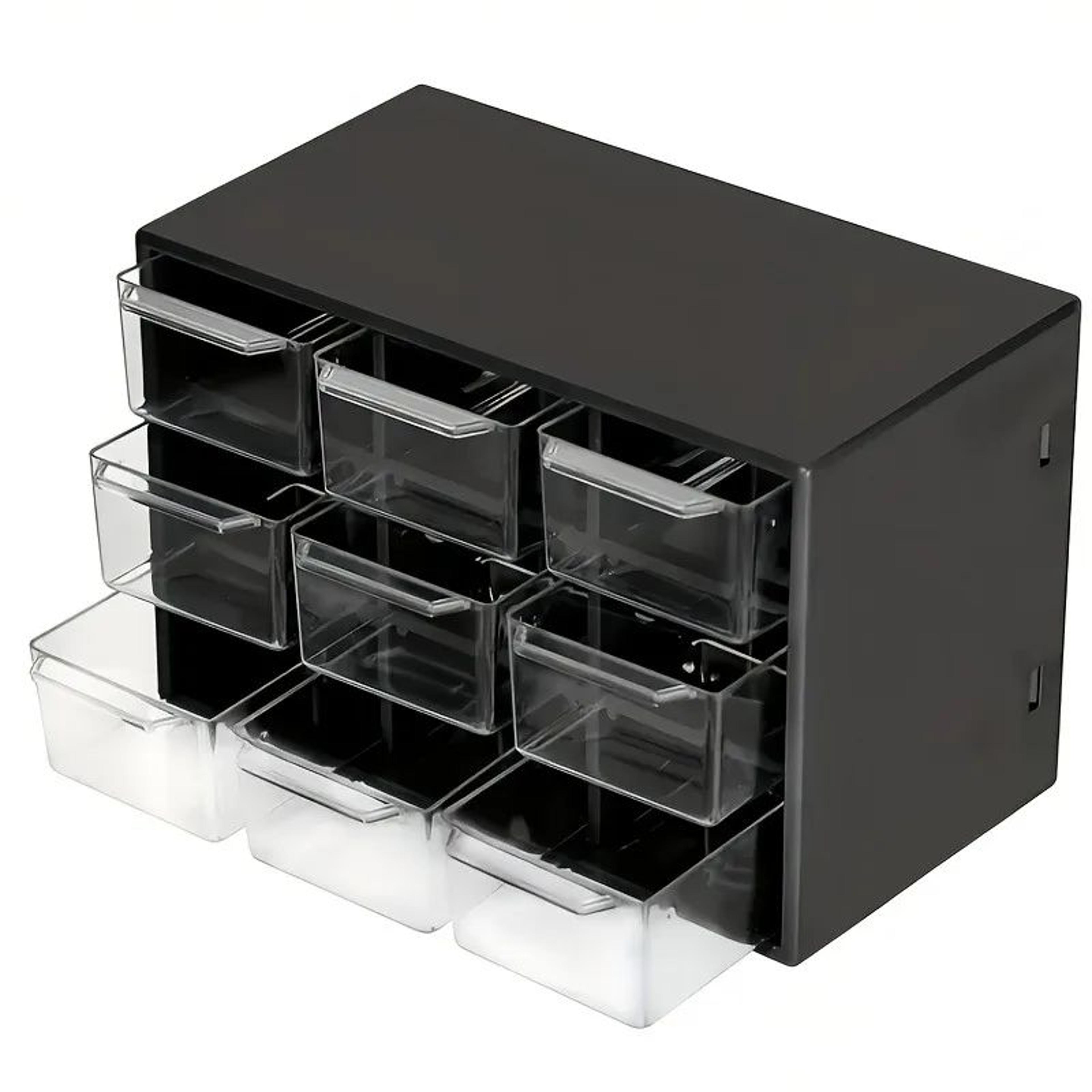 dustproof multi-grid desktop organizer – portable plastic drawer storage box for jewelry, cosmetics & desk accessories