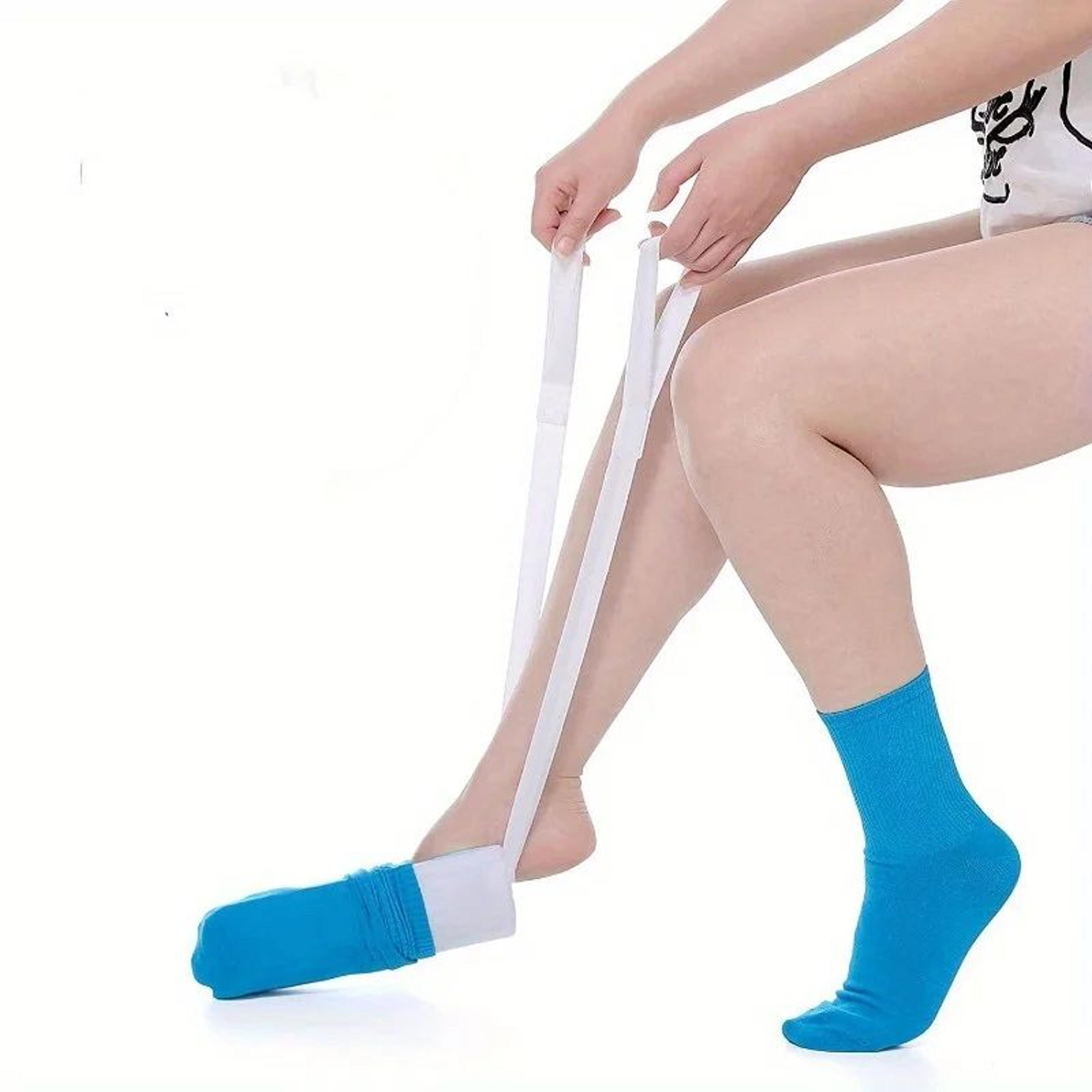 easy-on sock aid tool – no-bend abs ergonomic dressing helper for seniors, pregnant women & limited mobility adults