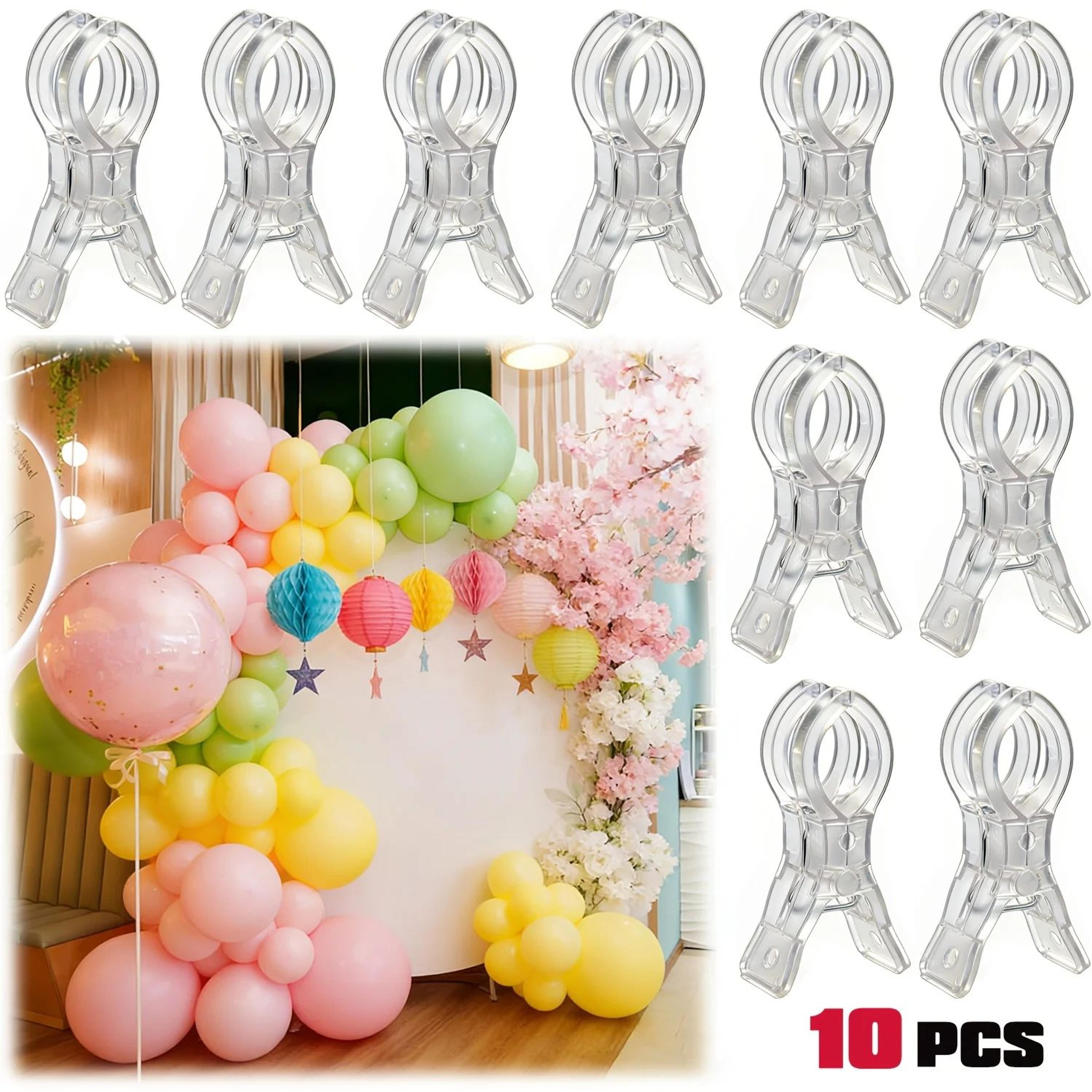 10pcs 3.5 in heavy duty spring clamps – transparent plastic multipurpose clips for balloon arch, backdrop & photography