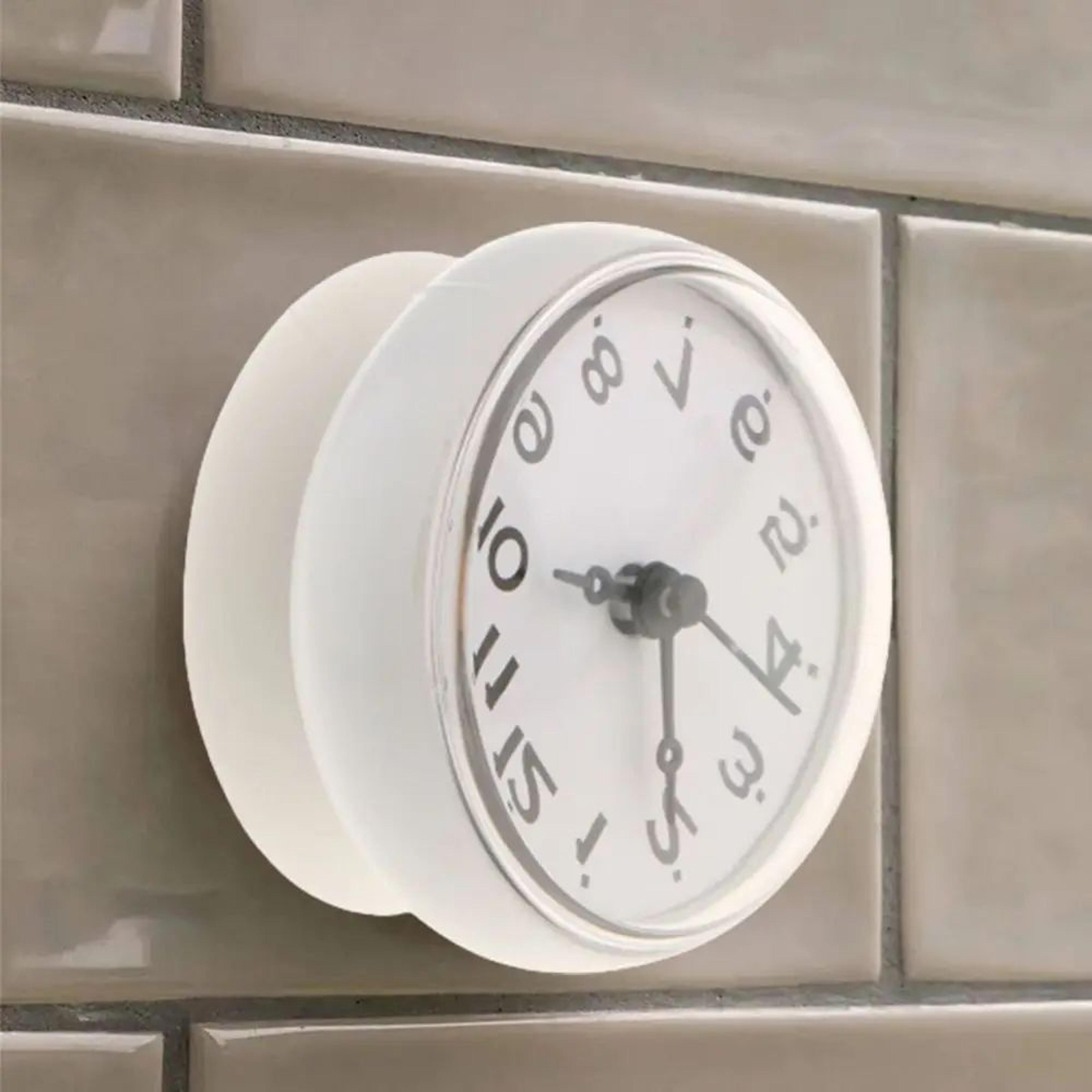 2.76 in shower wall clock – waterproof anti-fog mini suction cup clock for bathroom, kitchen & toilet decor