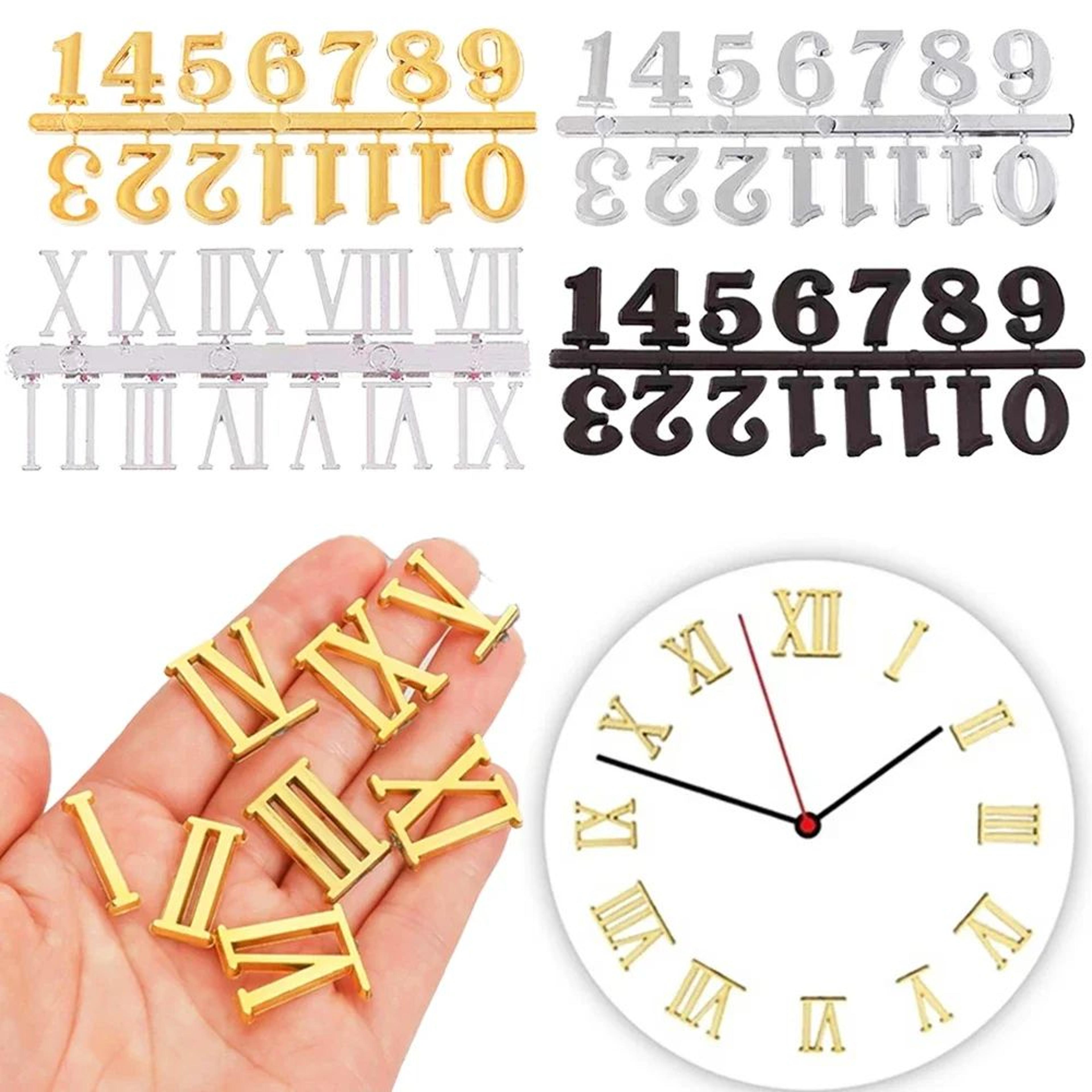 diy roman numeral wall clock numbers – 0.79 in removable decorative numerals replacement parts for home wall decor
