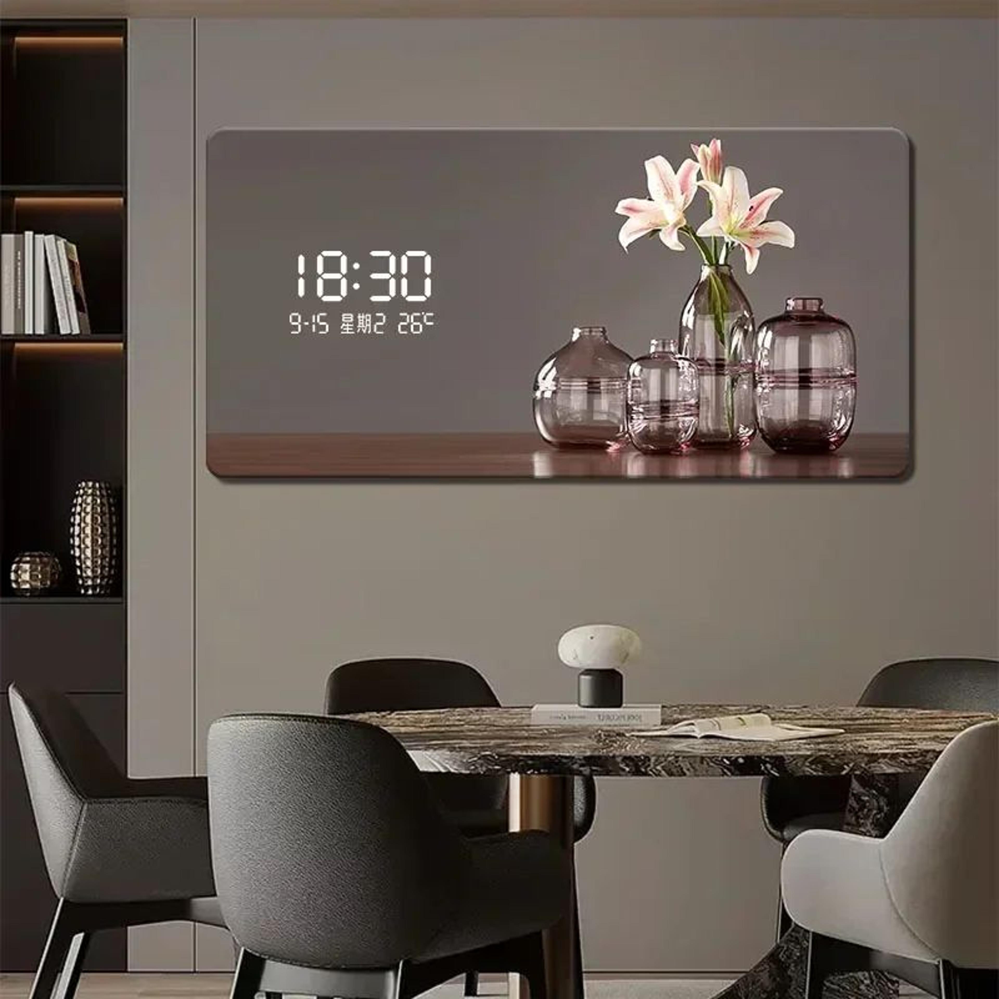 large abstract geometric wall clock – luxury metal acrylic quartz decor for living room & bedroom
