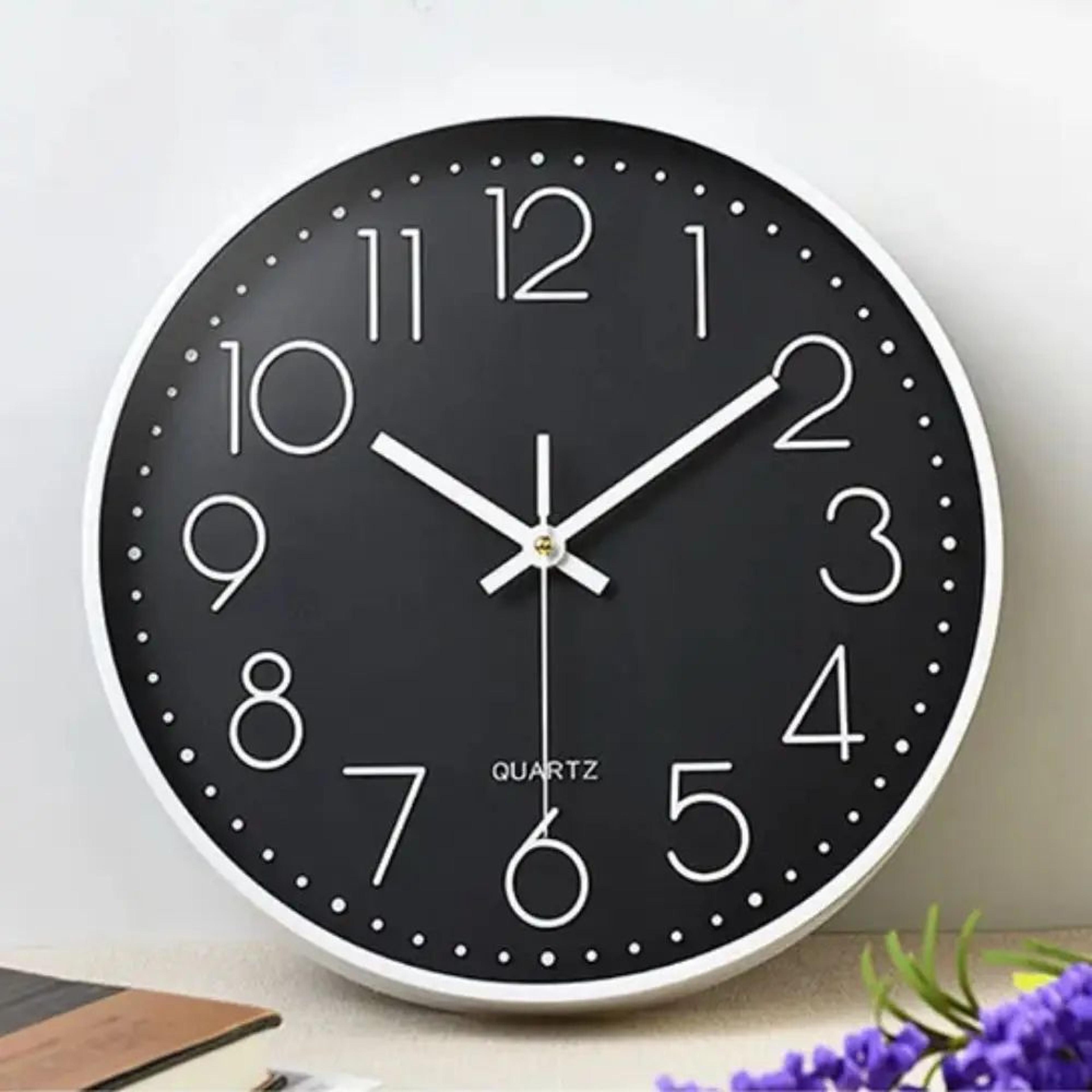 8 in nordic silent wall clock – non-ticking 3d number modern decorative clock for living room bedroom home decor