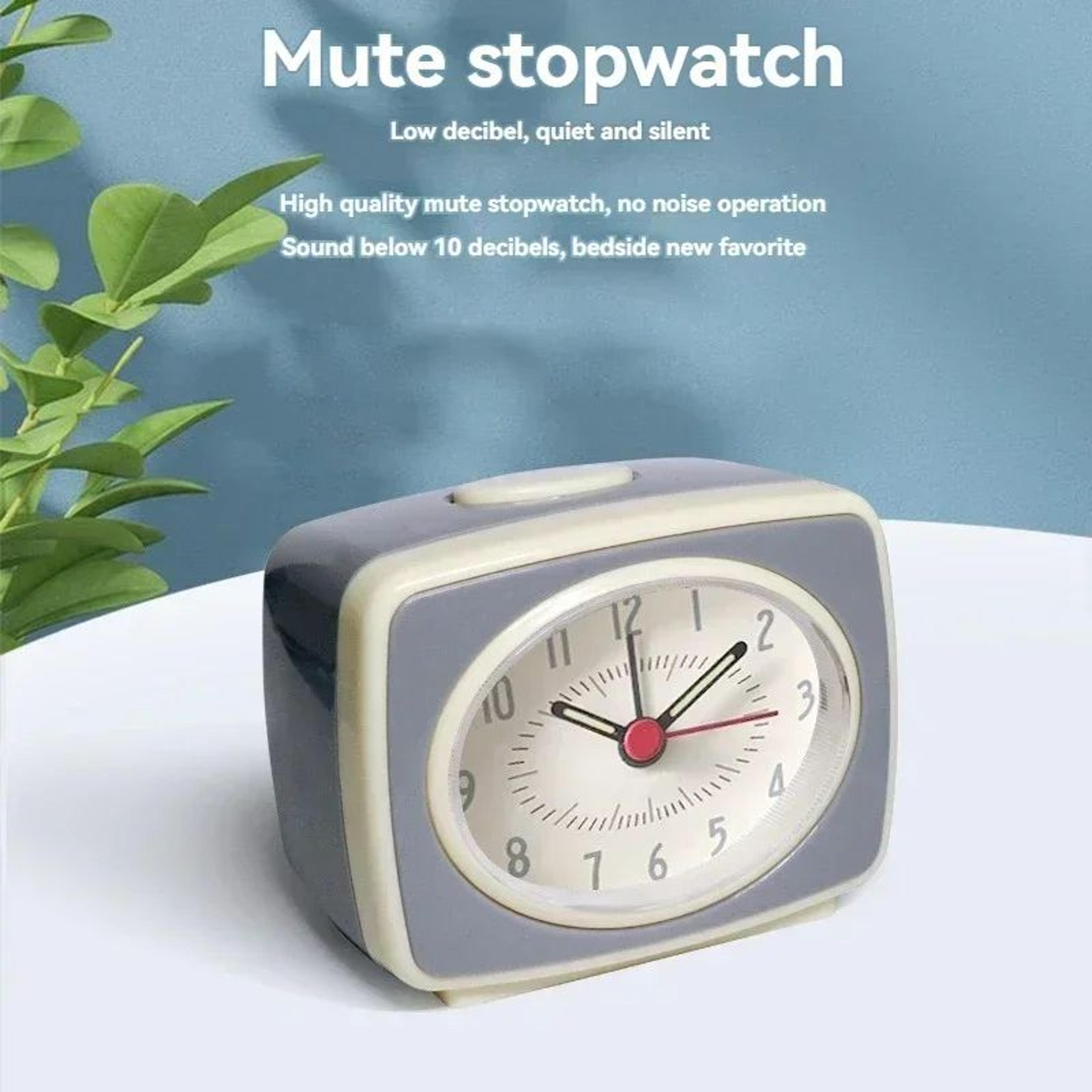 nordic vintage alarm clock – battery powered glow in the dark desk clock with fluorescent hands for bedroom home decor