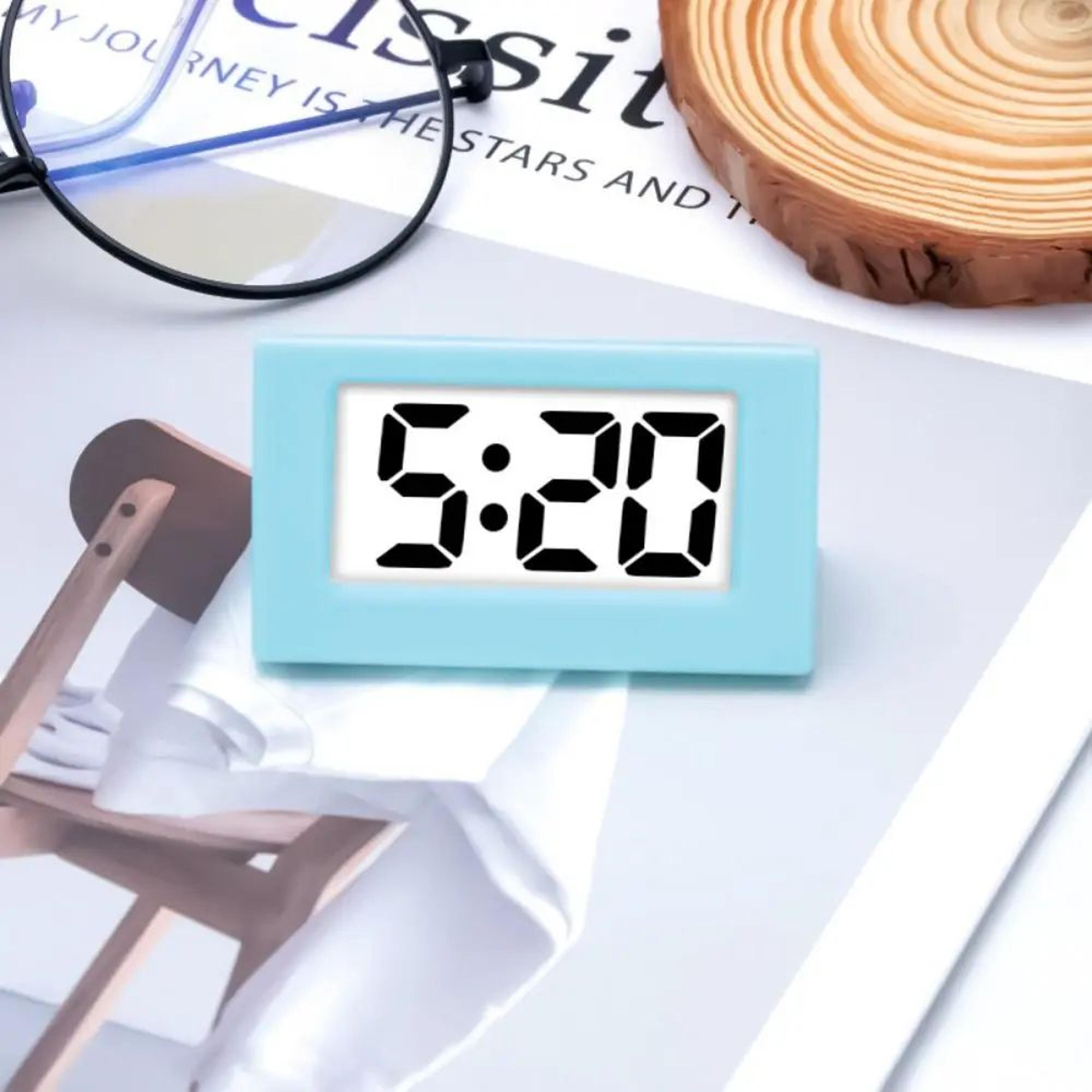 mini triangle digital desk clock – cute silent compact time display for bedroom office home desk decor & travel