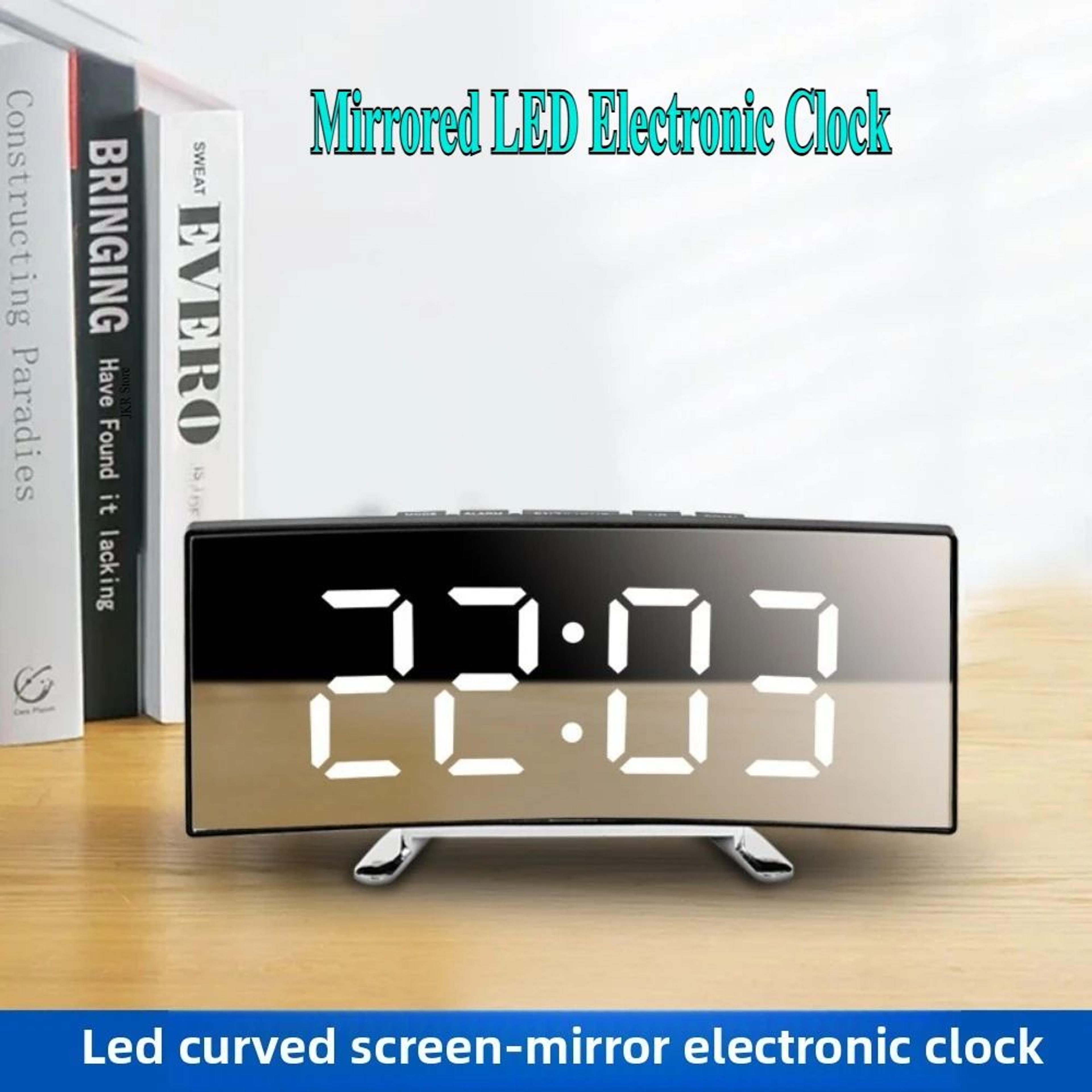 led digital alarm clock – smart bedside desk clock with temperature display, snooze, night mode & usb power for kids