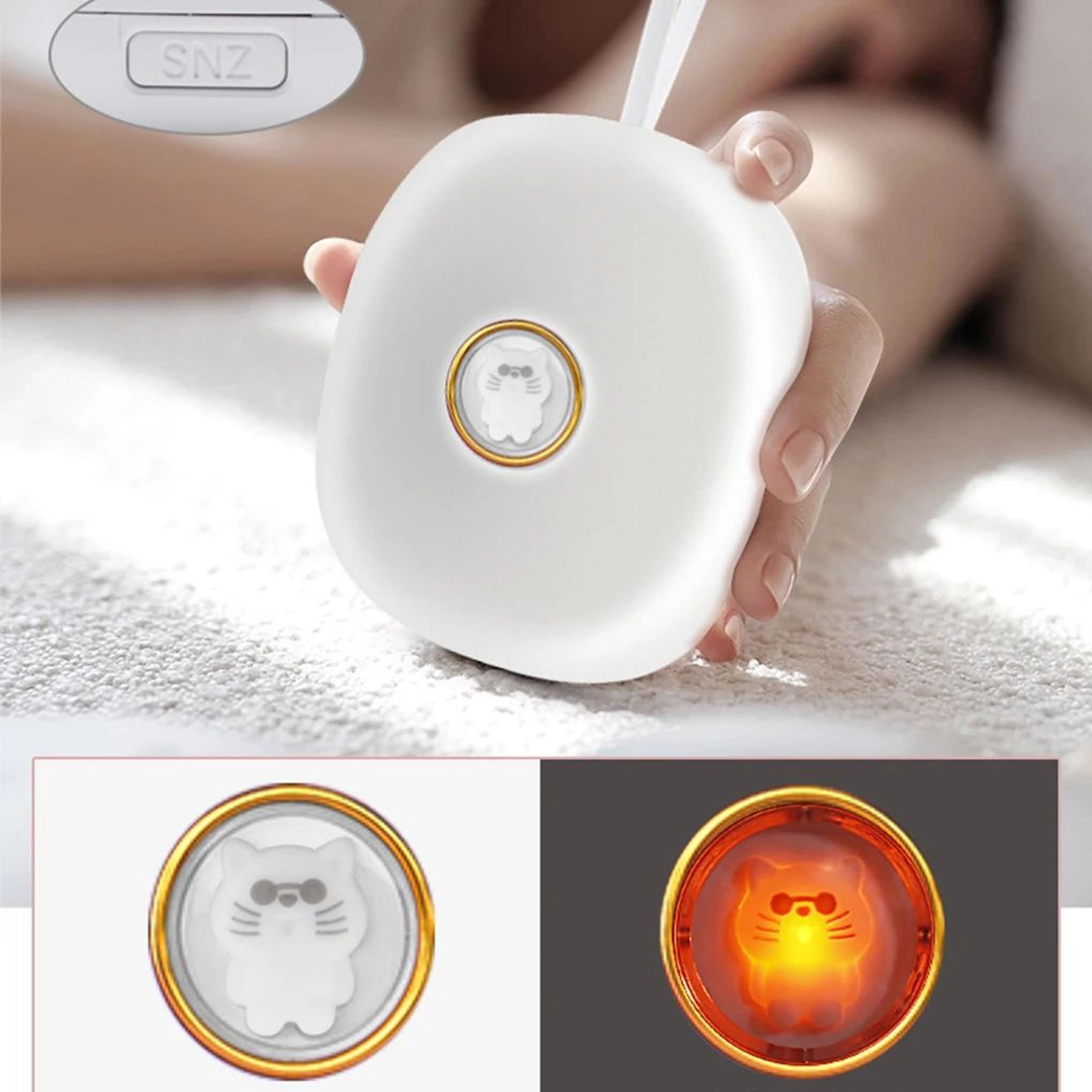 silent vibration alarm clock – dual alarm portable led digital wake up clock with cute cat light & 3 vibration levels