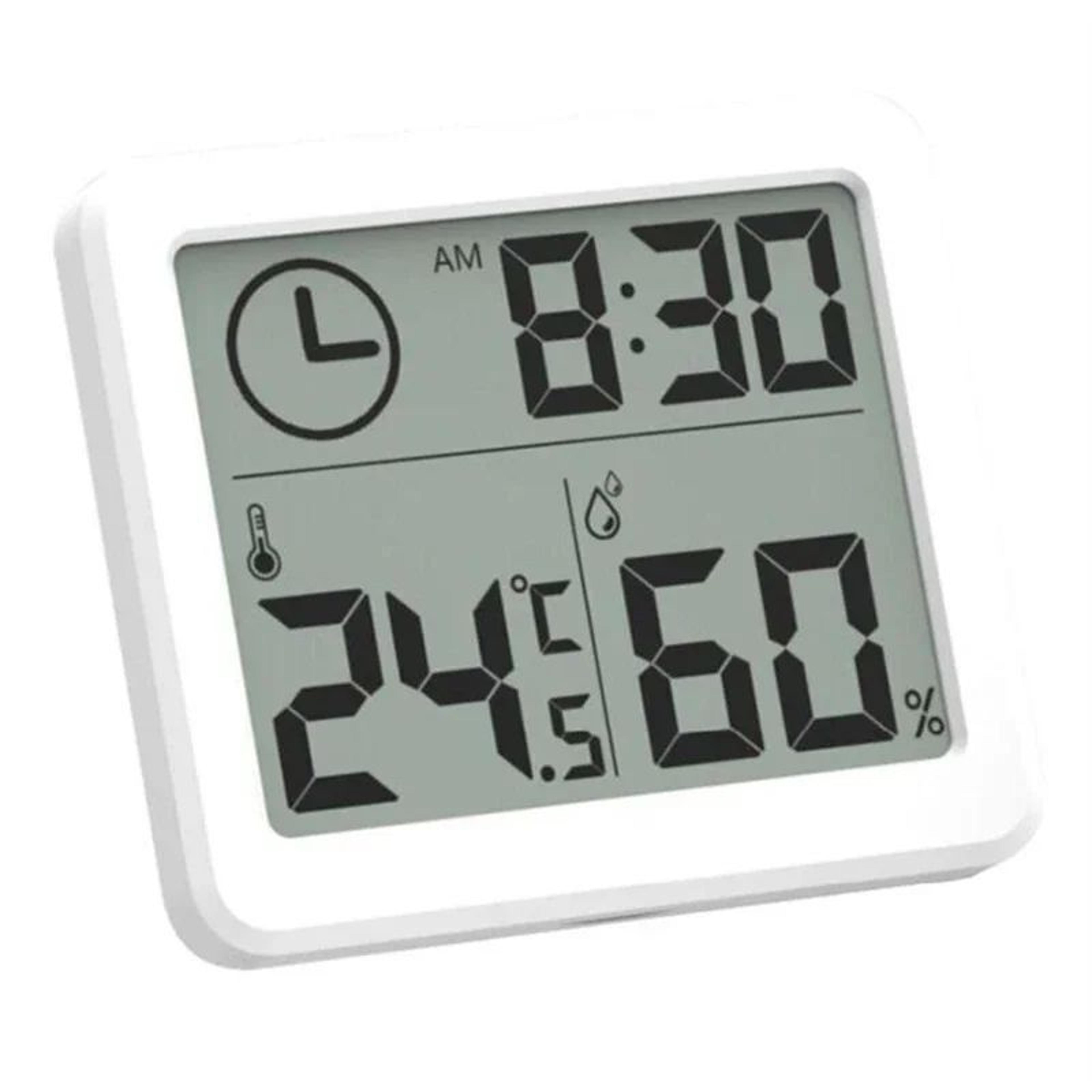 digital temperature humidity desk clock – large display thermometer hygrometer for home kitchen office wall decor