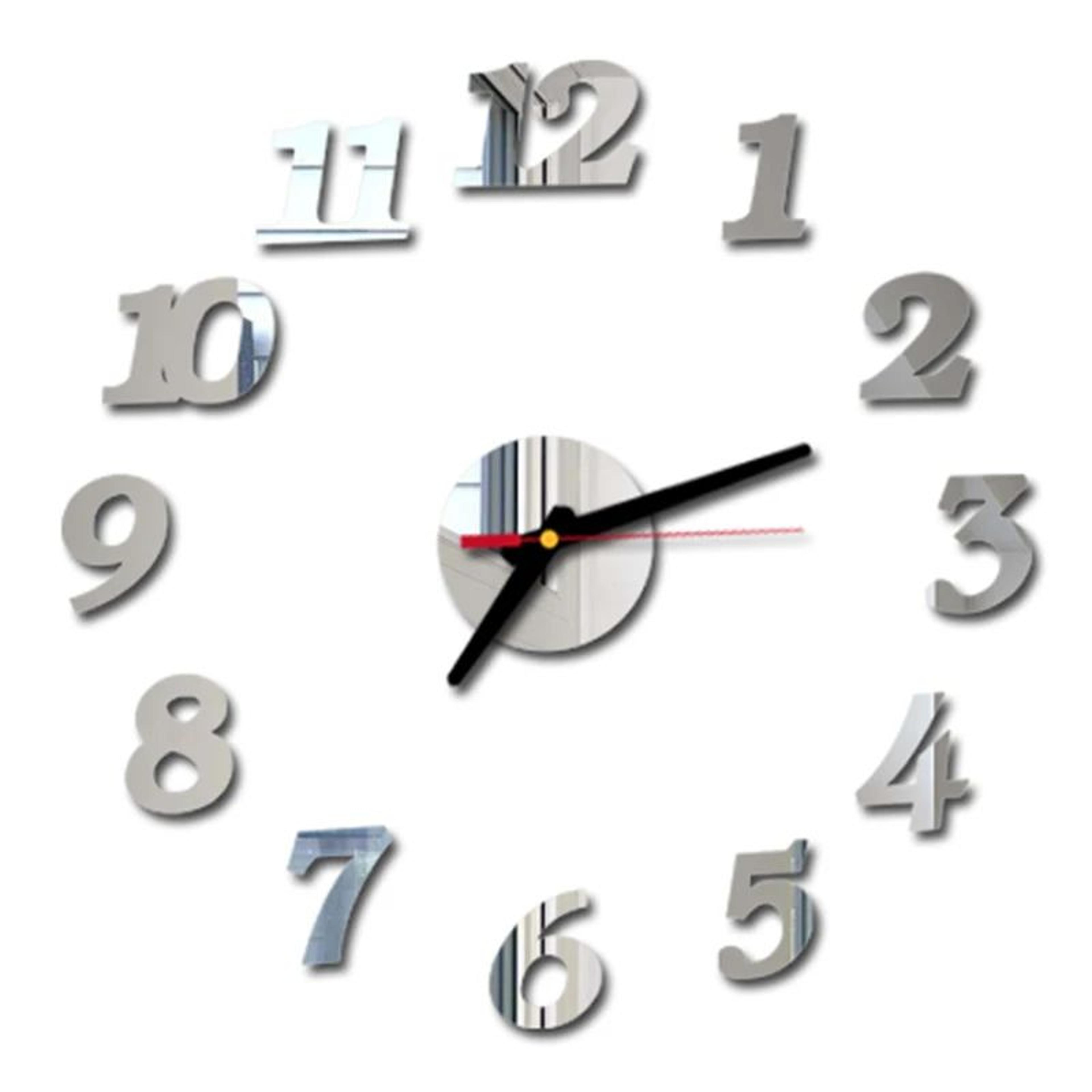 diy 3d mirror wall clock – frameless silent quartz acrylic clock sticker for living room, bedroom, office & home decor