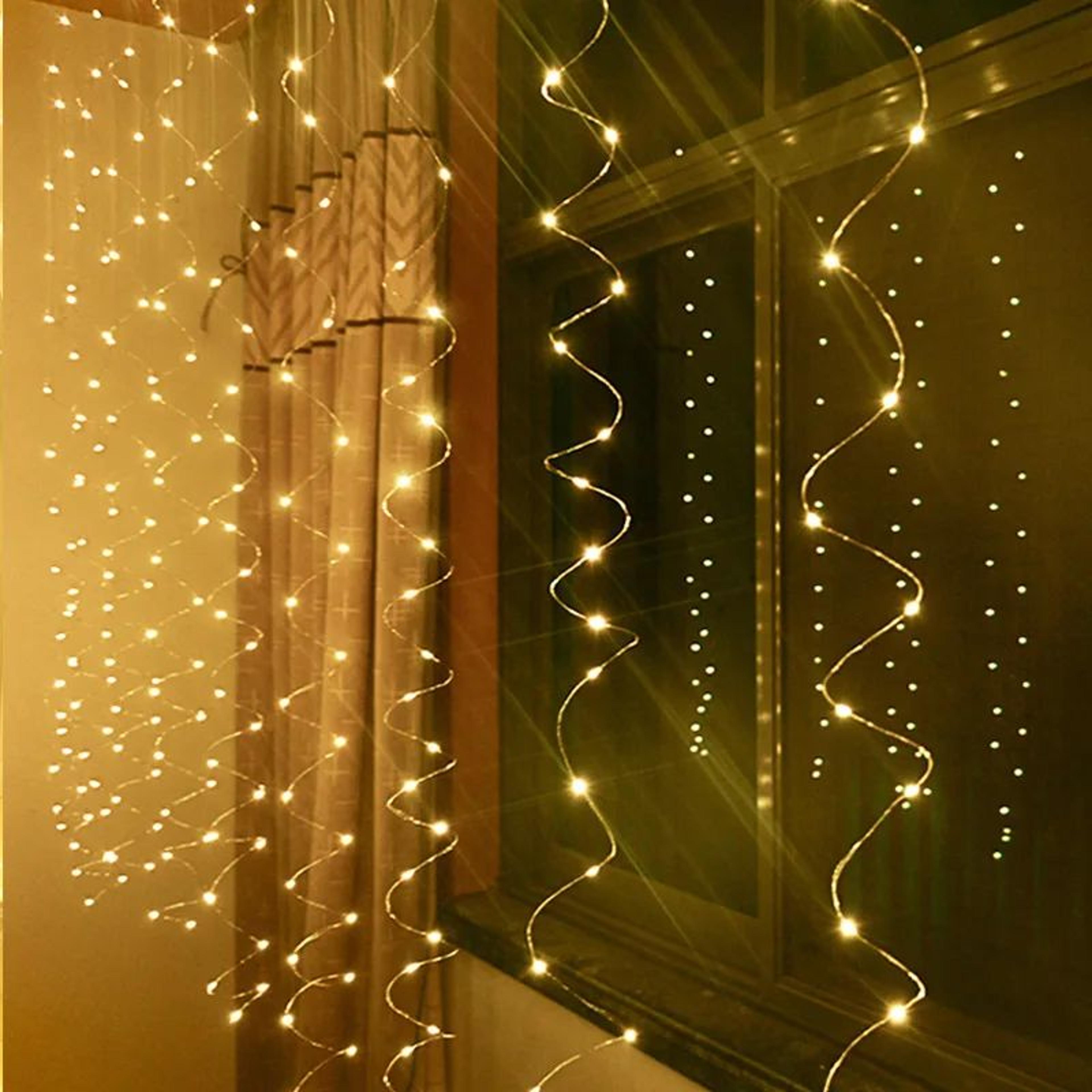 waterproof led curtain fairy lights – usb powered remote control 8 modes for christmas wedding party & home decor