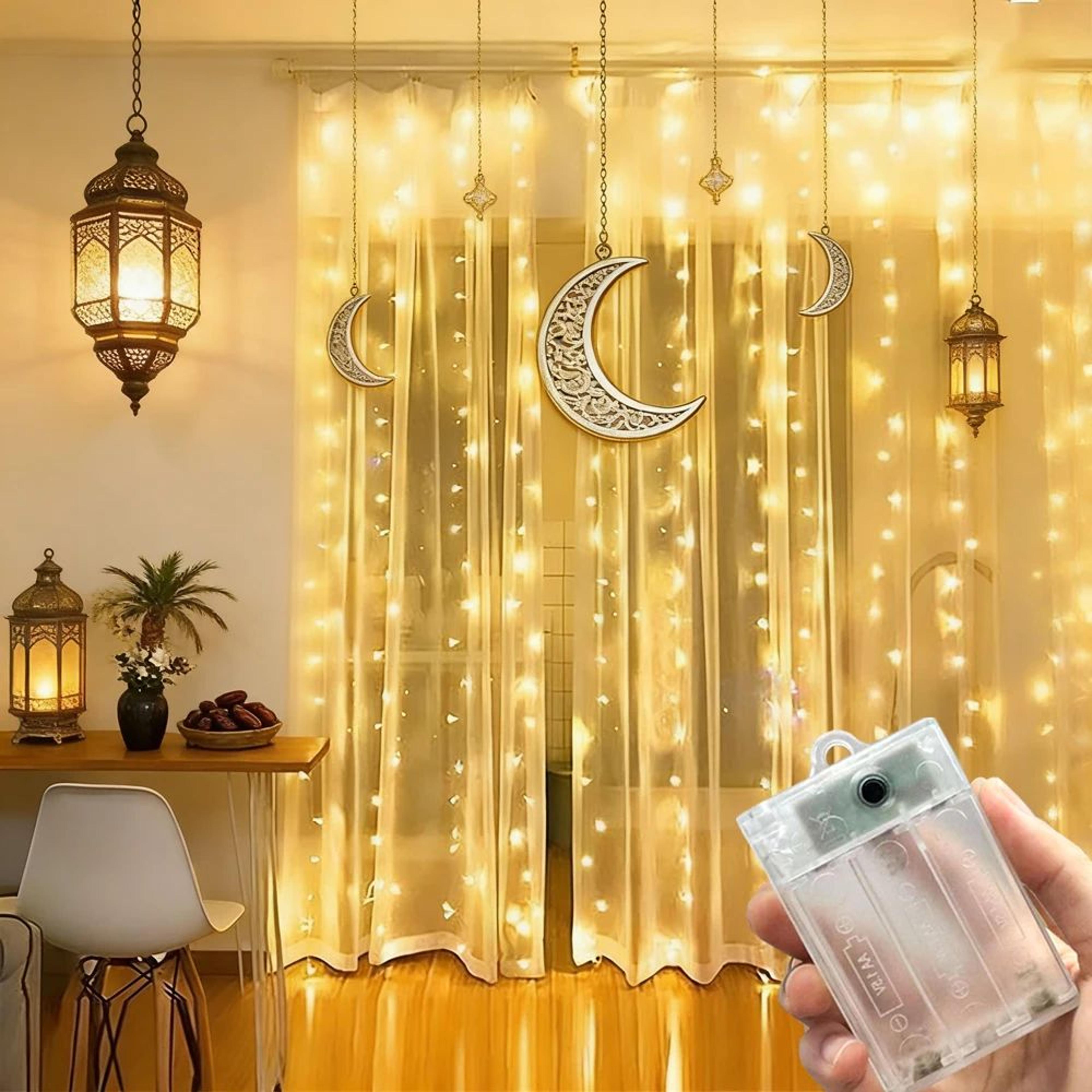 led curtain string lights – battery powered 100-600 led hanging lights for weddings, ramadan, bedroom & outdoor decor
