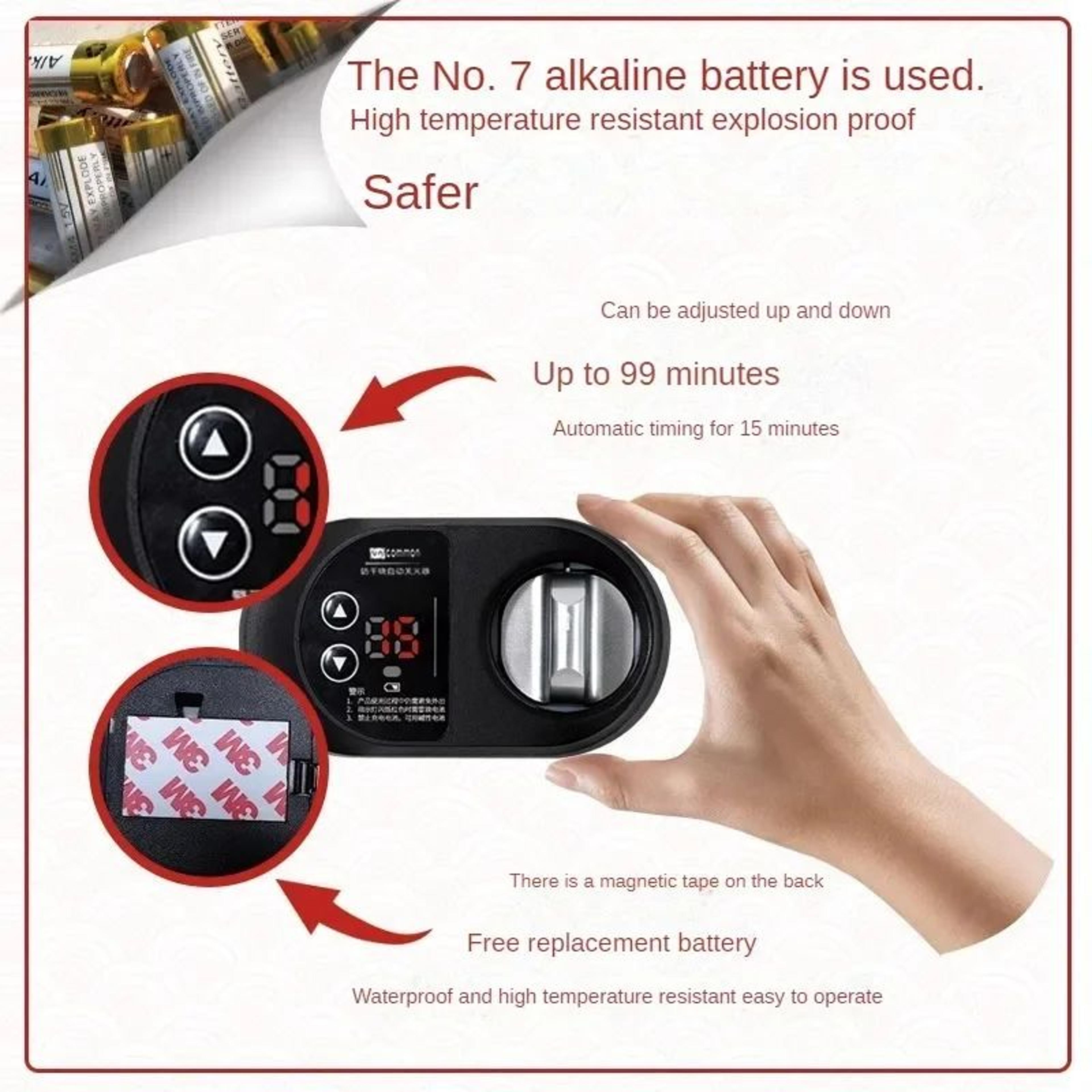 gas stove automatic shutoff timer – smart kitchen safety switch for natural gas stove anti dry burning protection