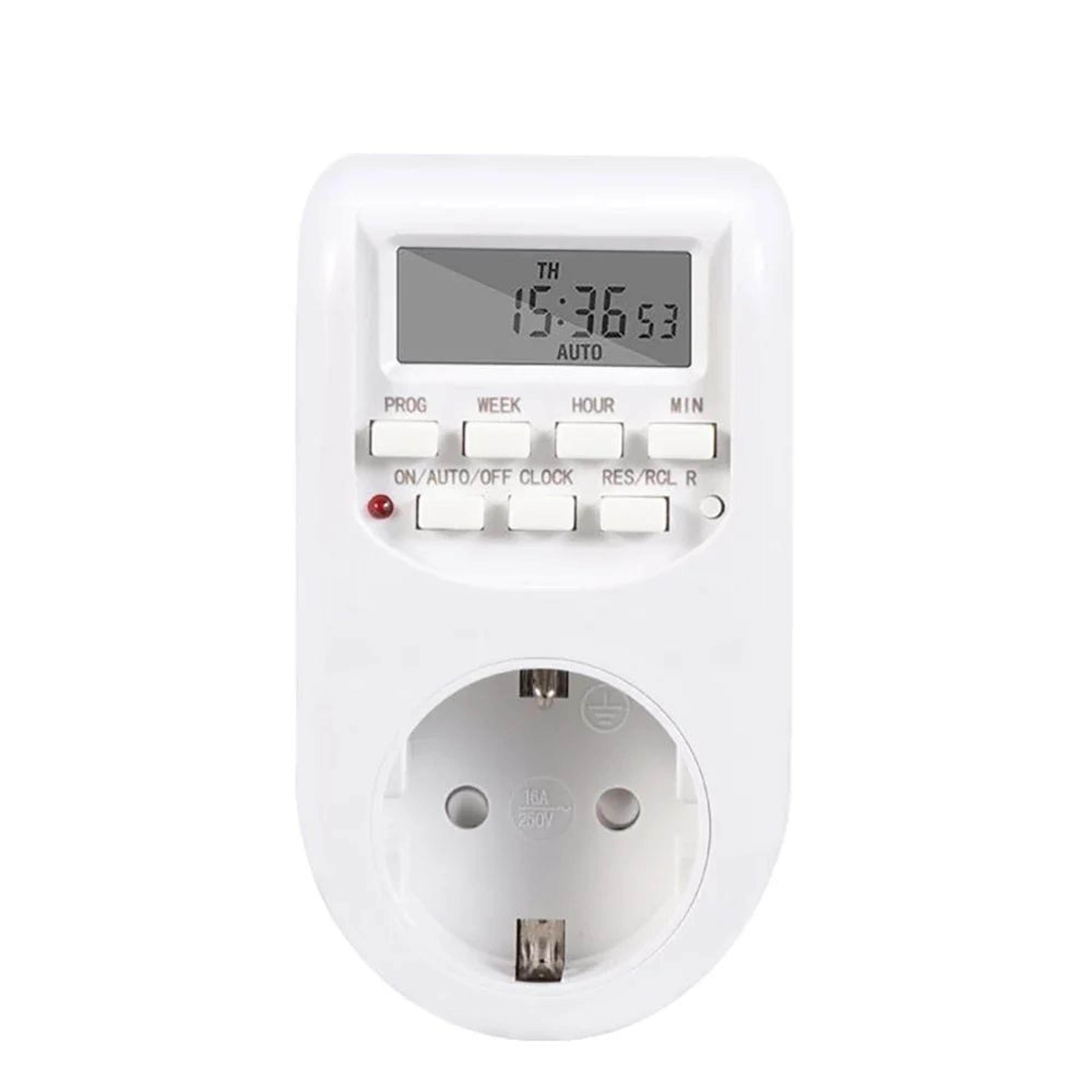 eu plug digital timer switch – weekly programmable energy saving outlet for automatic appliance on off scheduling