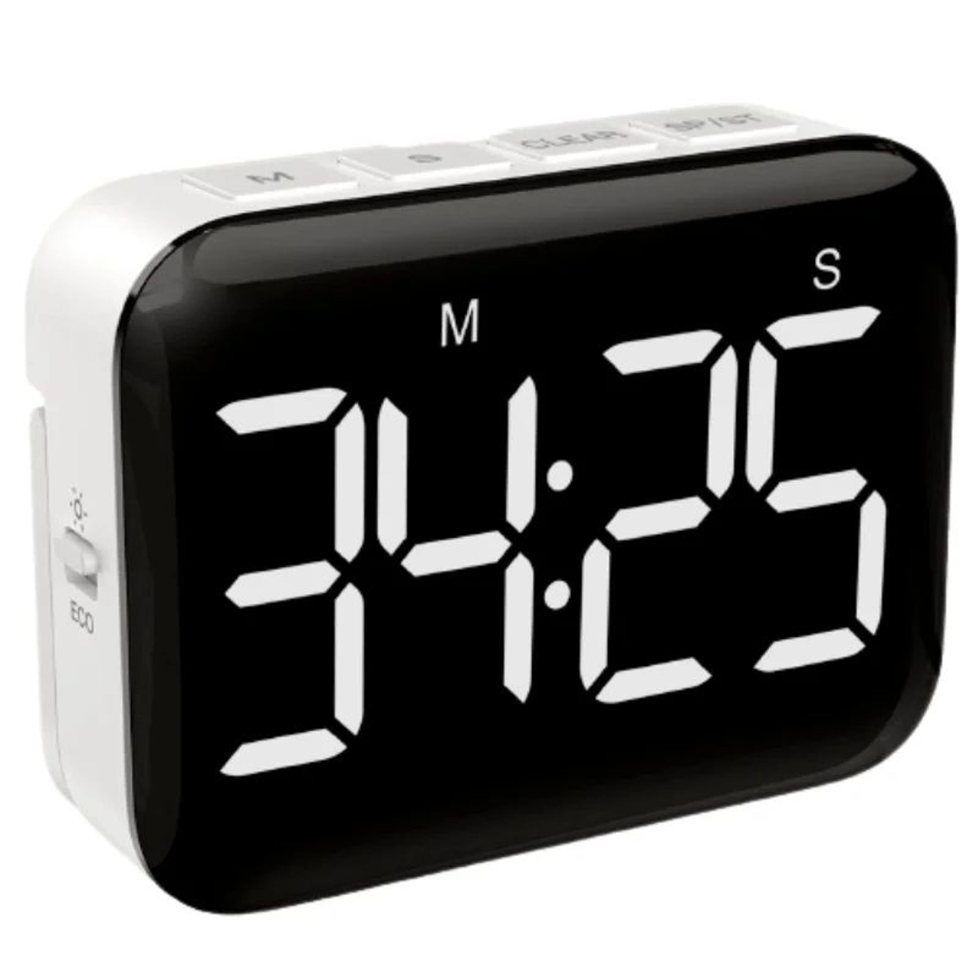 magnetic kitchen timer – 4in led digital countdown & count up timer with adjustable volume for cooking classroom office