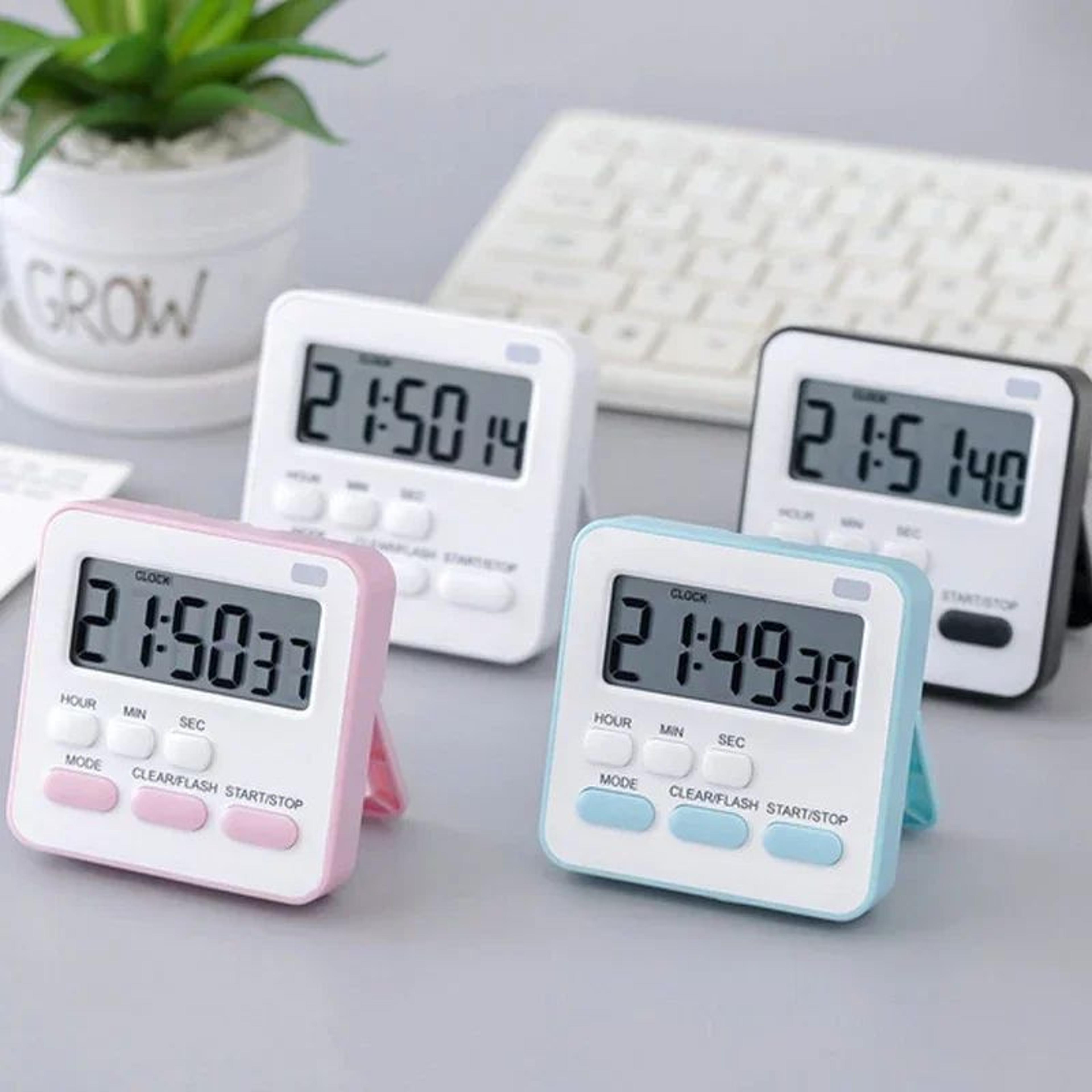 magnetic countdown kitchen timer – flashing light alarm clock for cooking, sports, study & games by vankood
