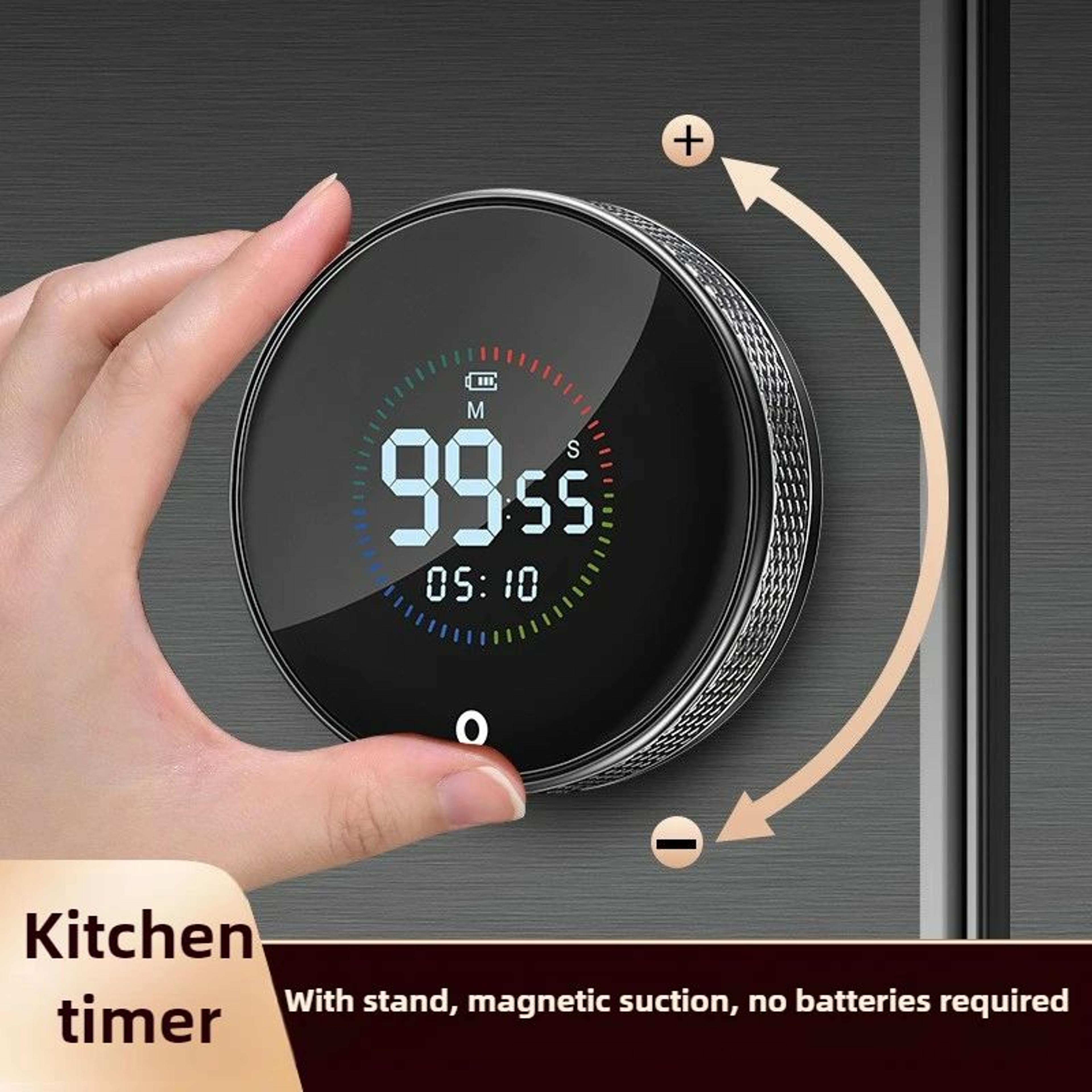 usb rechargeable rotary timer – magnetic digital countdown timer for kitchen baking study workouts & productivity